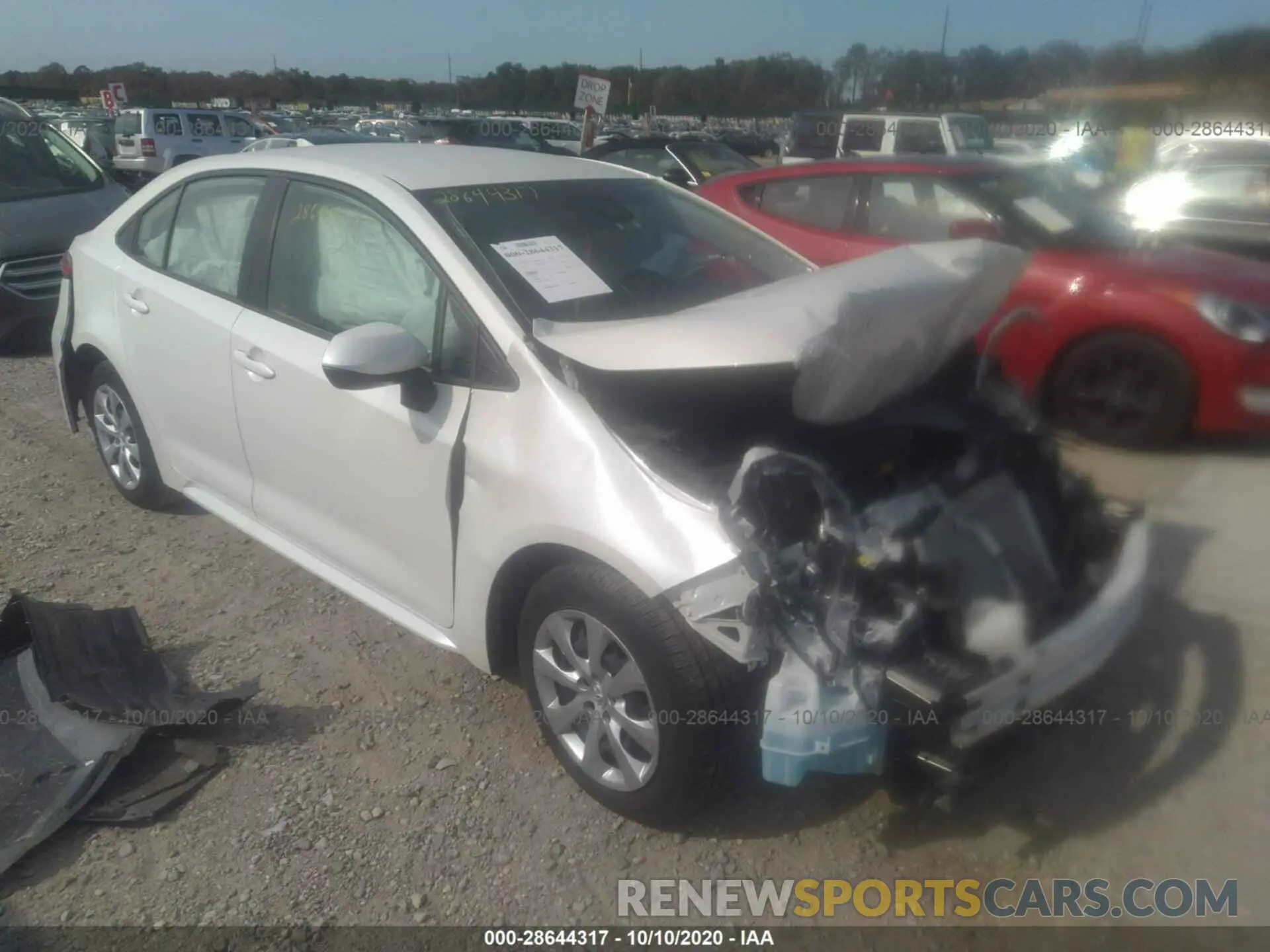 1 Photograph of a damaged car JTDEPRAE6LJ011793 TOYOTA COROLLA 2020