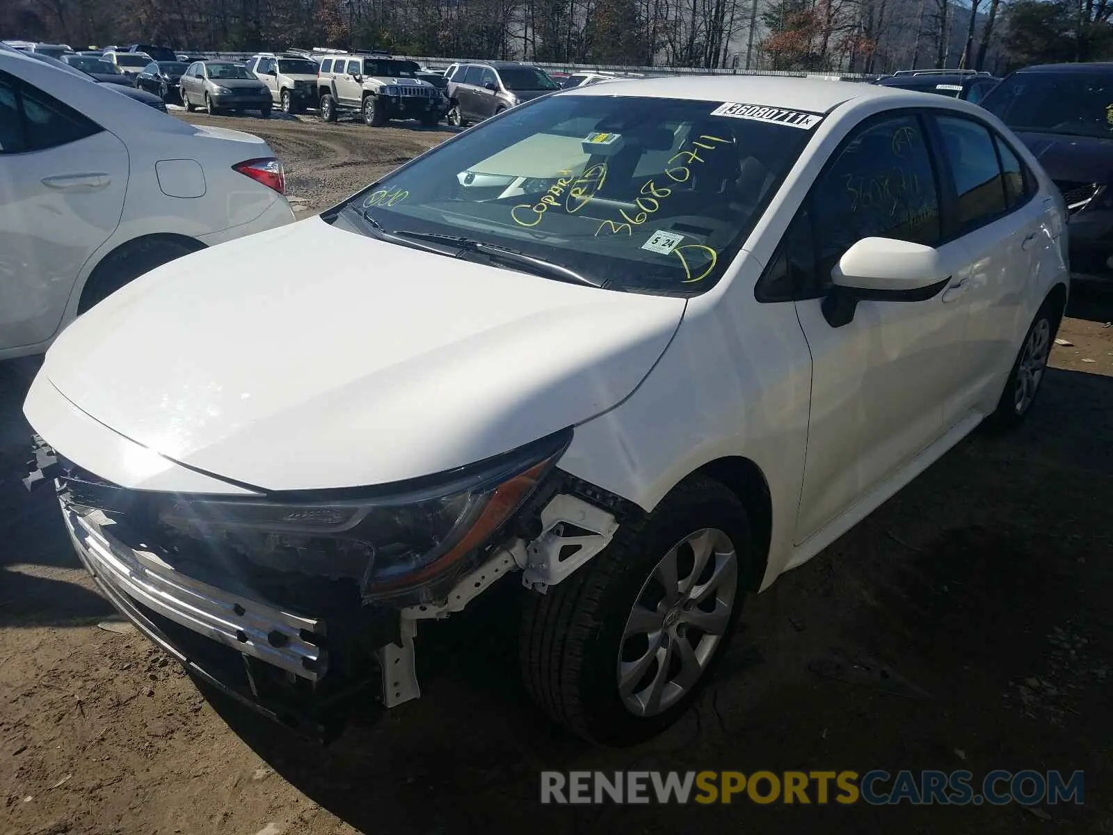 2 Photograph of a damaged car JTDEPRAE6LJ023913 TOYOTA COROLLA 2020