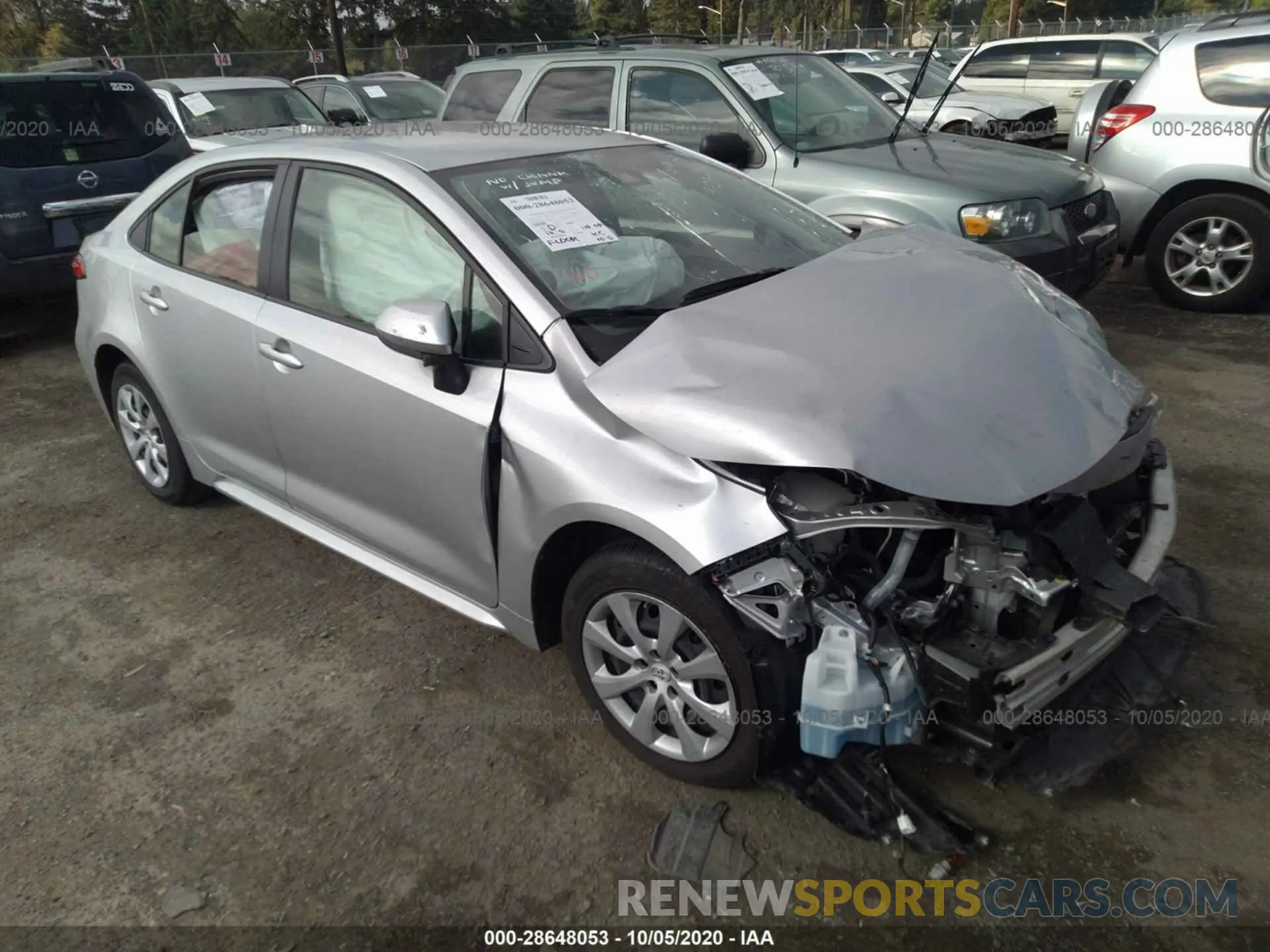 1 Photograph of a damaged car JTDEPRAE6LJ040825 TOYOTA COROLLA 2020