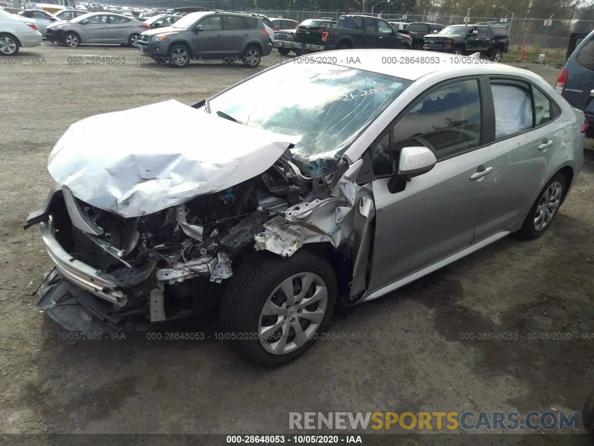 2 Photograph of a damaged car JTDEPRAE6LJ040825 TOYOTA COROLLA 2020