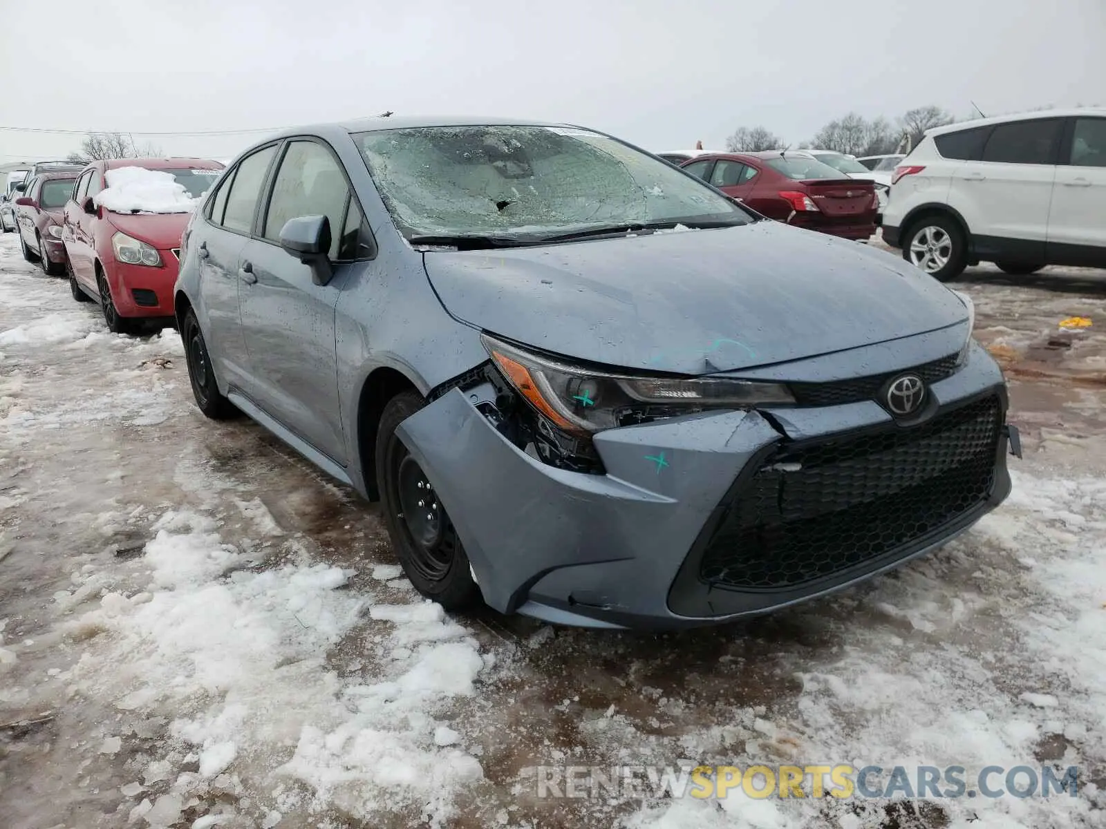 1 Photograph of a damaged car JTDEPRAE6LJ047404 TOYOTA COROLLA 2020
