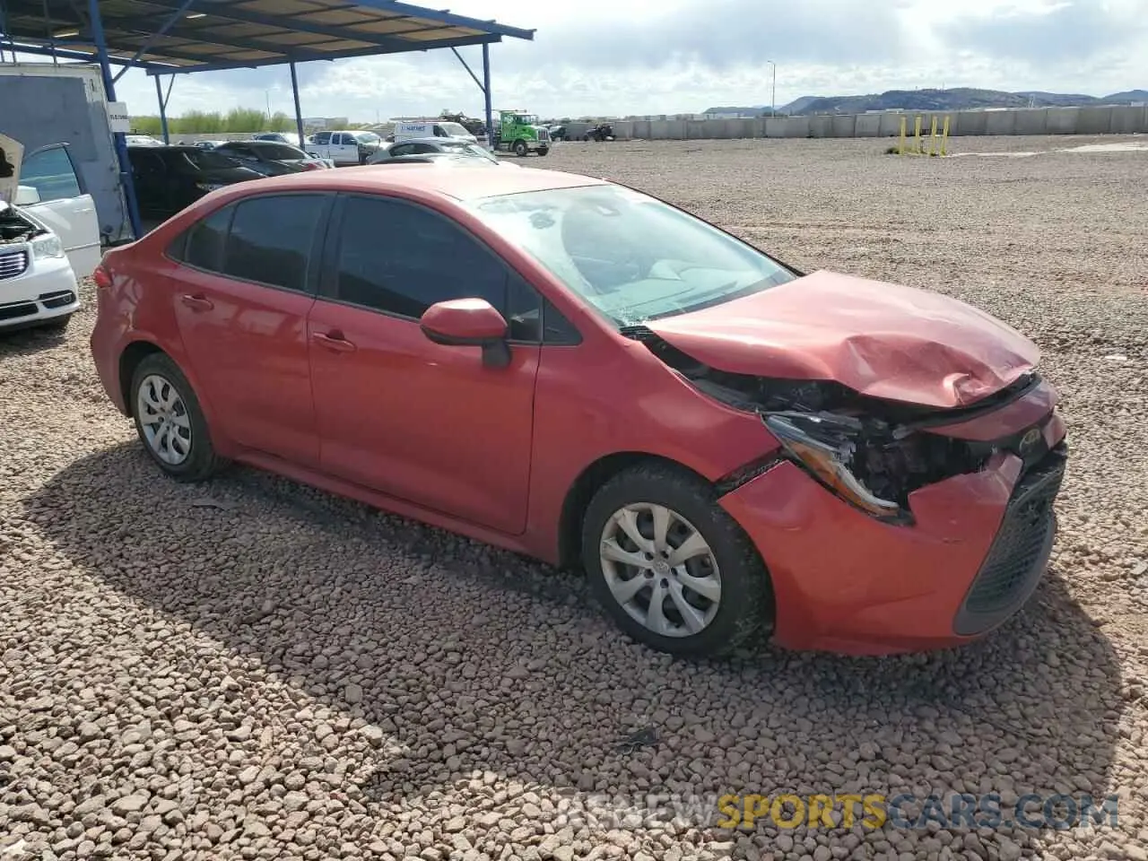 4 Фотография поврежденного автомобиля JTDEPRAE6LJ048603 TOYOTA COROLLA 2020