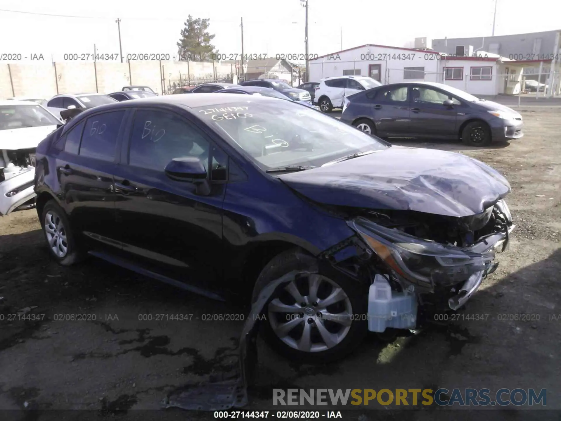 1 Photograph of a damaged car JTDEPRAE6LJ049959 TOYOTA COROLLA 2020