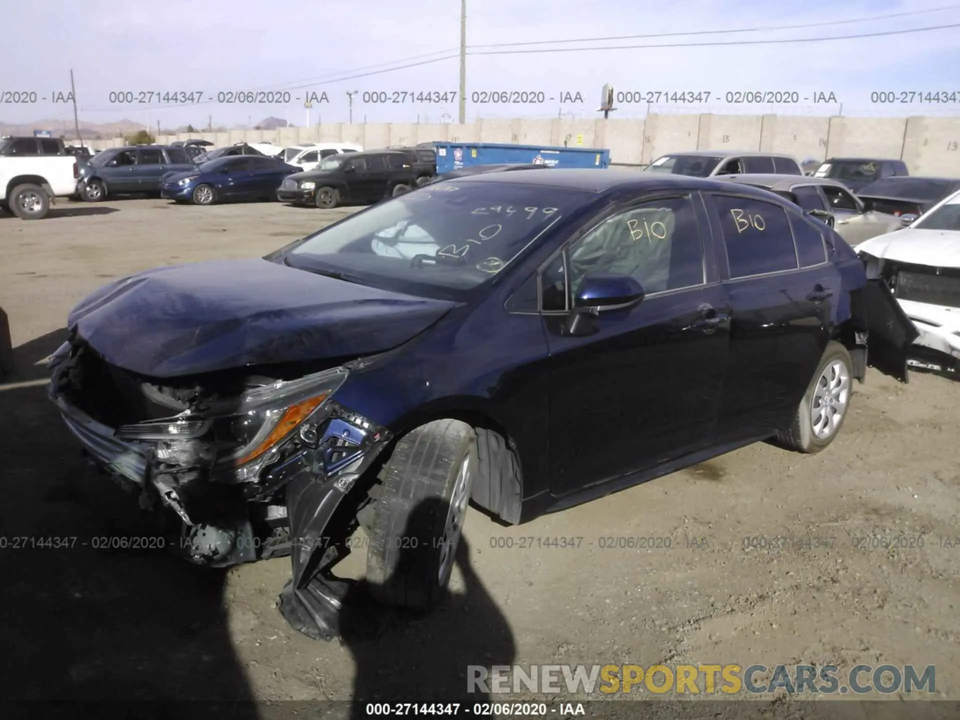 2 Photograph of a damaged car JTDEPRAE6LJ049959 TOYOTA COROLLA 2020