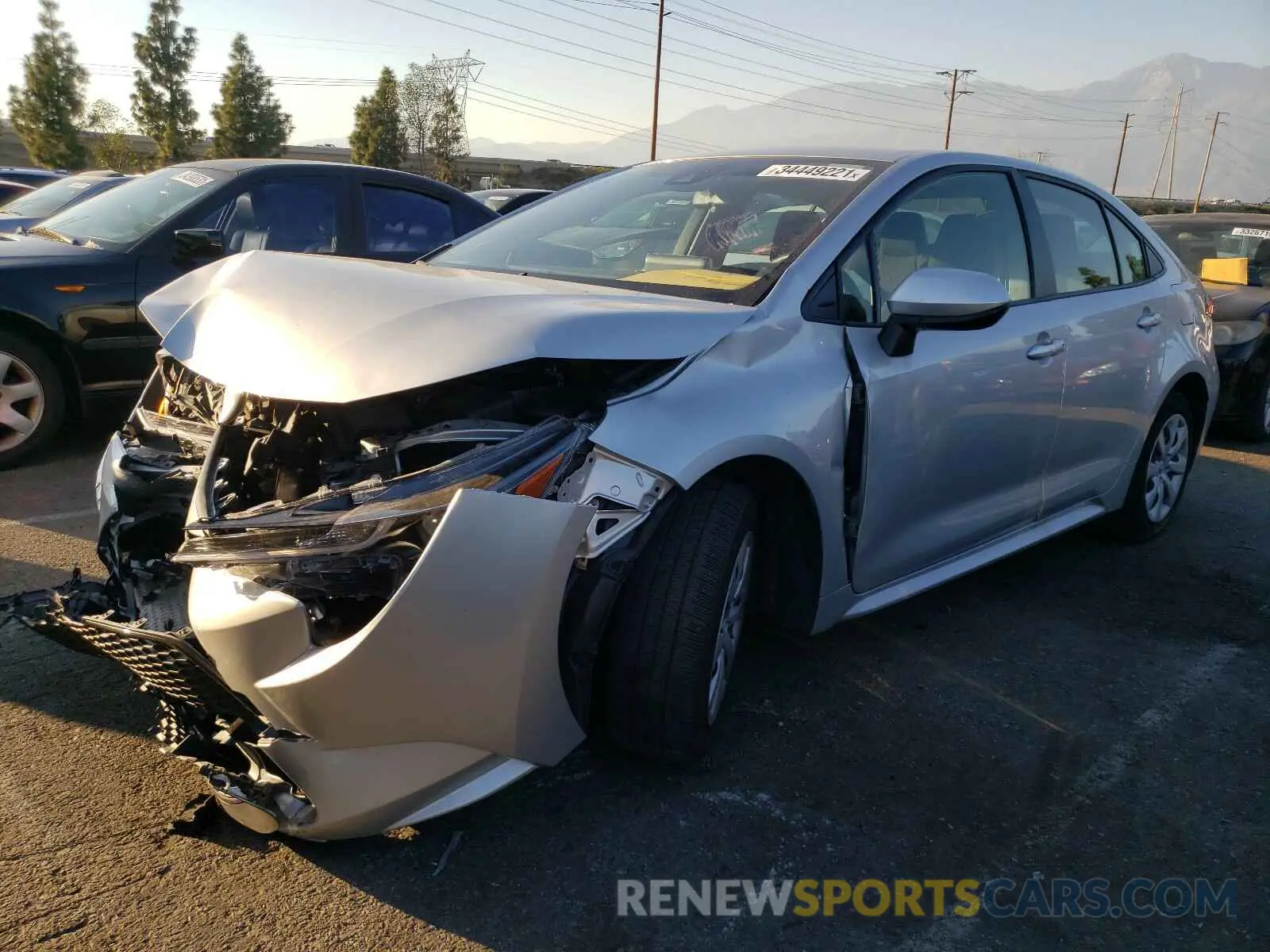 2 Photograph of a damaged car JTDEPRAE6LJ051470 TOYOTA COROLLA 2020