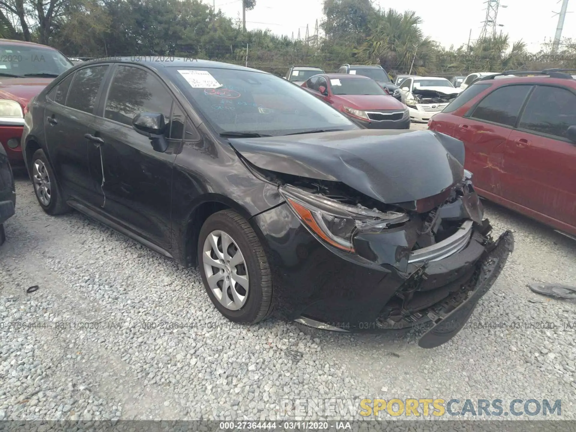 1 Photograph of a damaged car JTDEPRAE6LJ060685 TOYOTA COROLLA 2020
