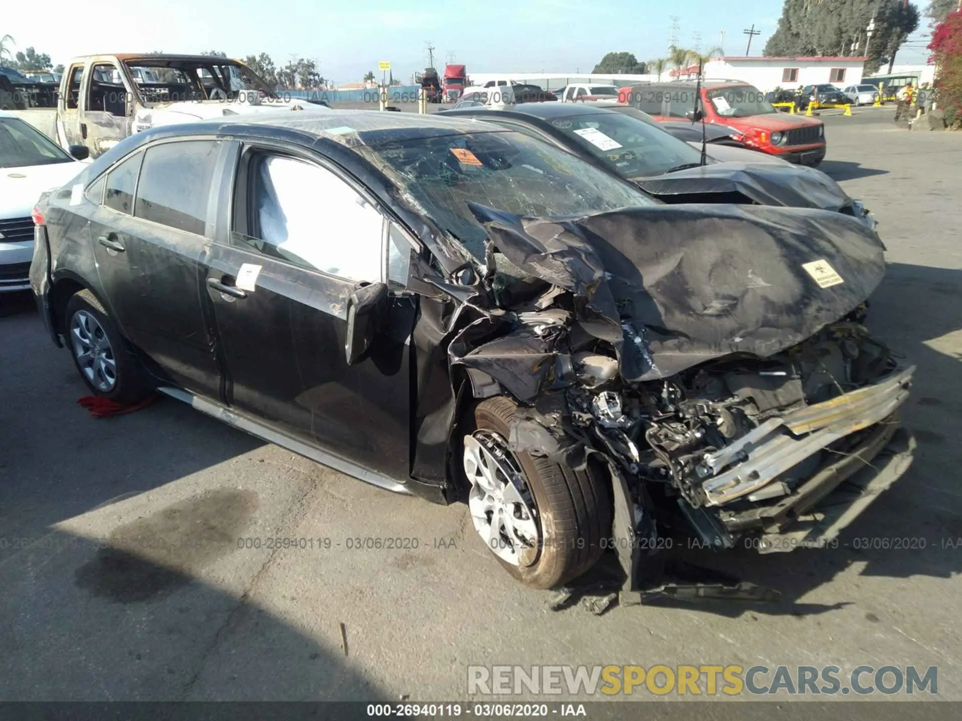 1 Photograph of a damaged car JTDEPRAE6LJ065319 TOYOTA COROLLA 2020