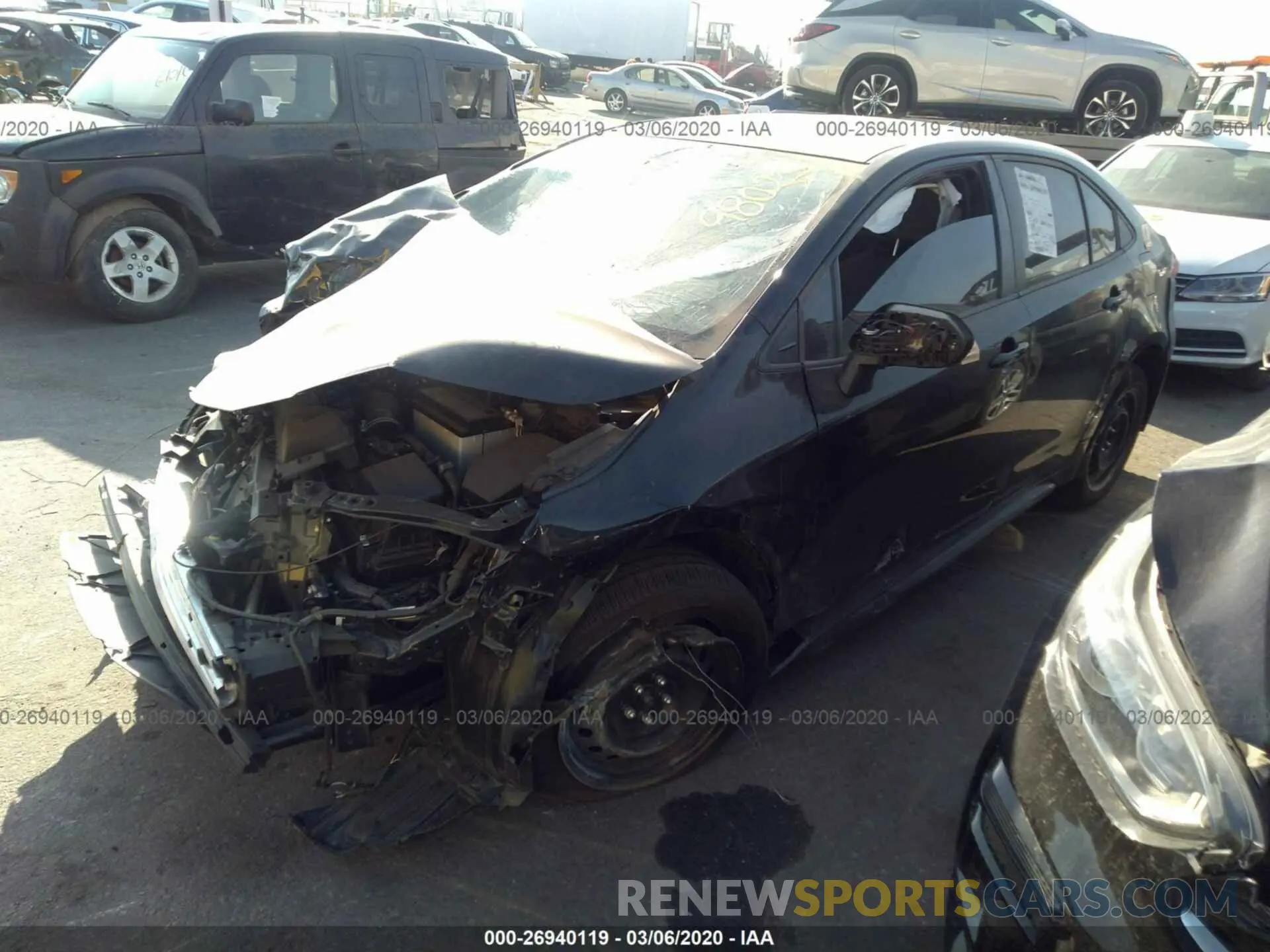 2 Photograph of a damaged car JTDEPRAE6LJ065319 TOYOTA COROLLA 2020