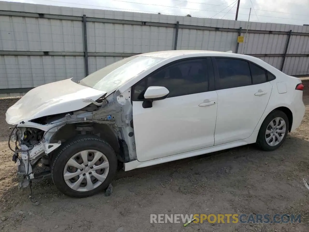 1 Photograph of a damaged car JTDEPRAE6LJ078720 TOYOTA COROLLA 2020