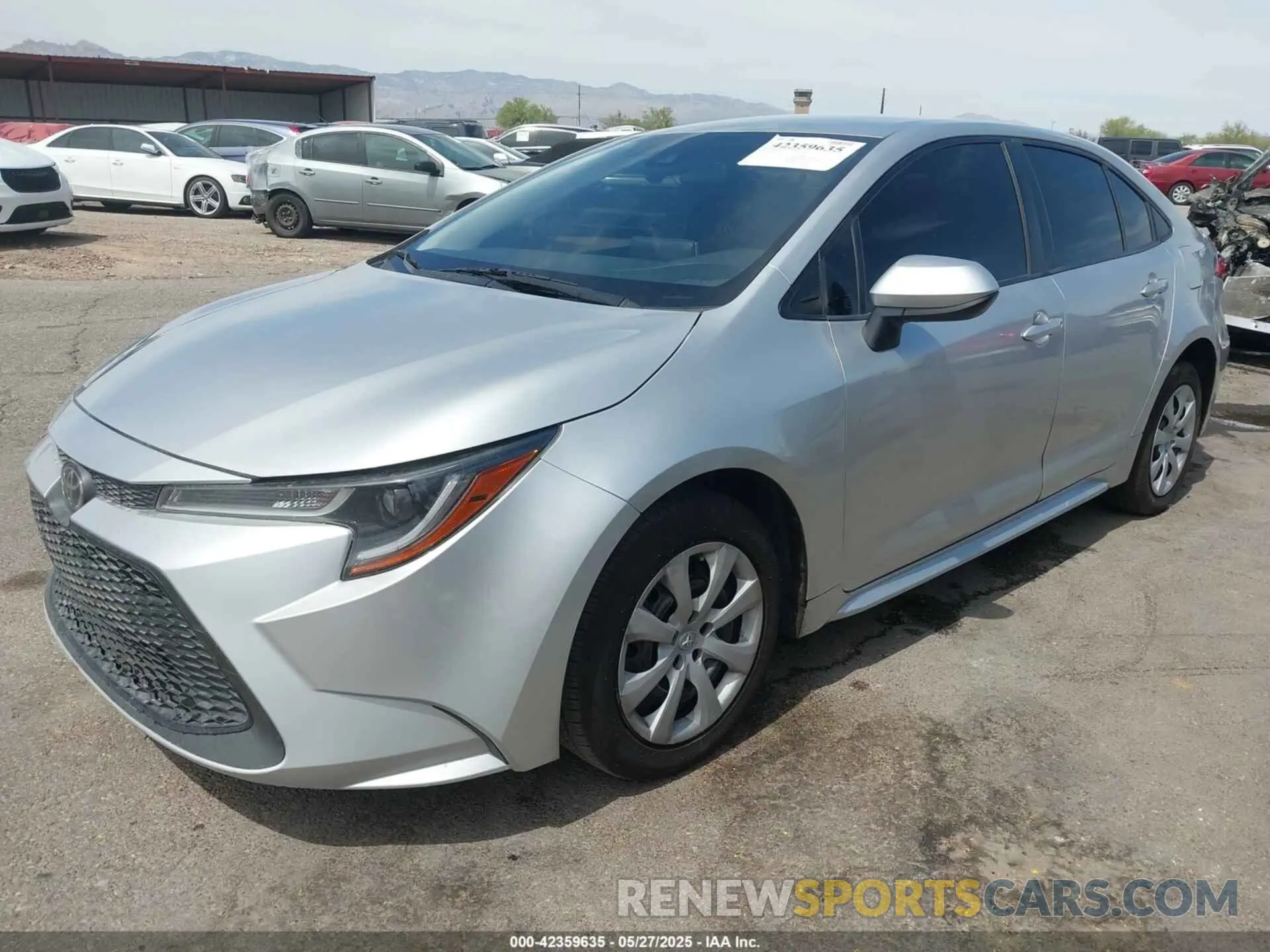2 Фотография поврежденного автомобиля JTDEPRAE6LJ079009 TOYOTA COROLLA 2020