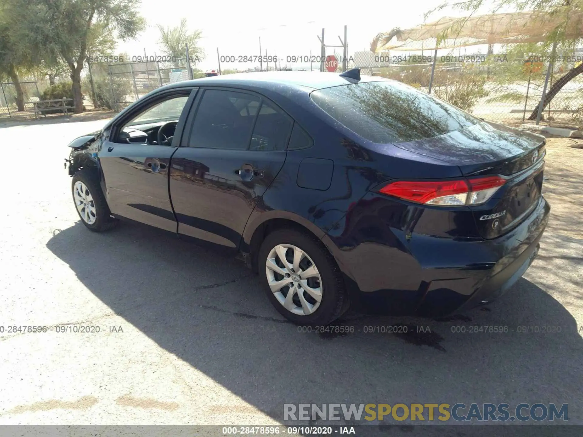 3 Photograph of a damaged car JTDEPRAE6LJ079415 TOYOTA COROLLA 2020
