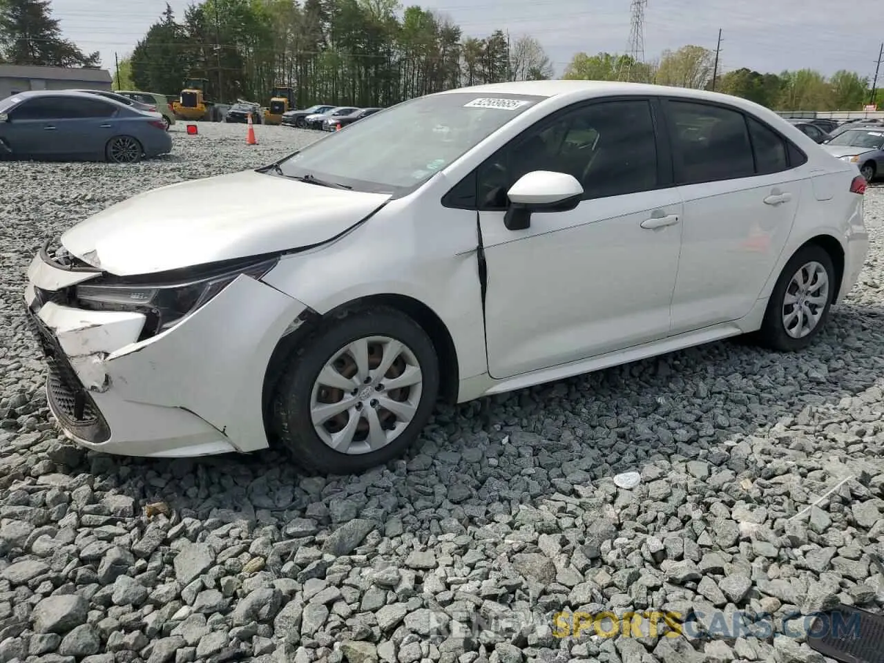 1 Photograph of a damaged car JTDEPRAE6LJ080838 TOYOTA COROLLA 2020