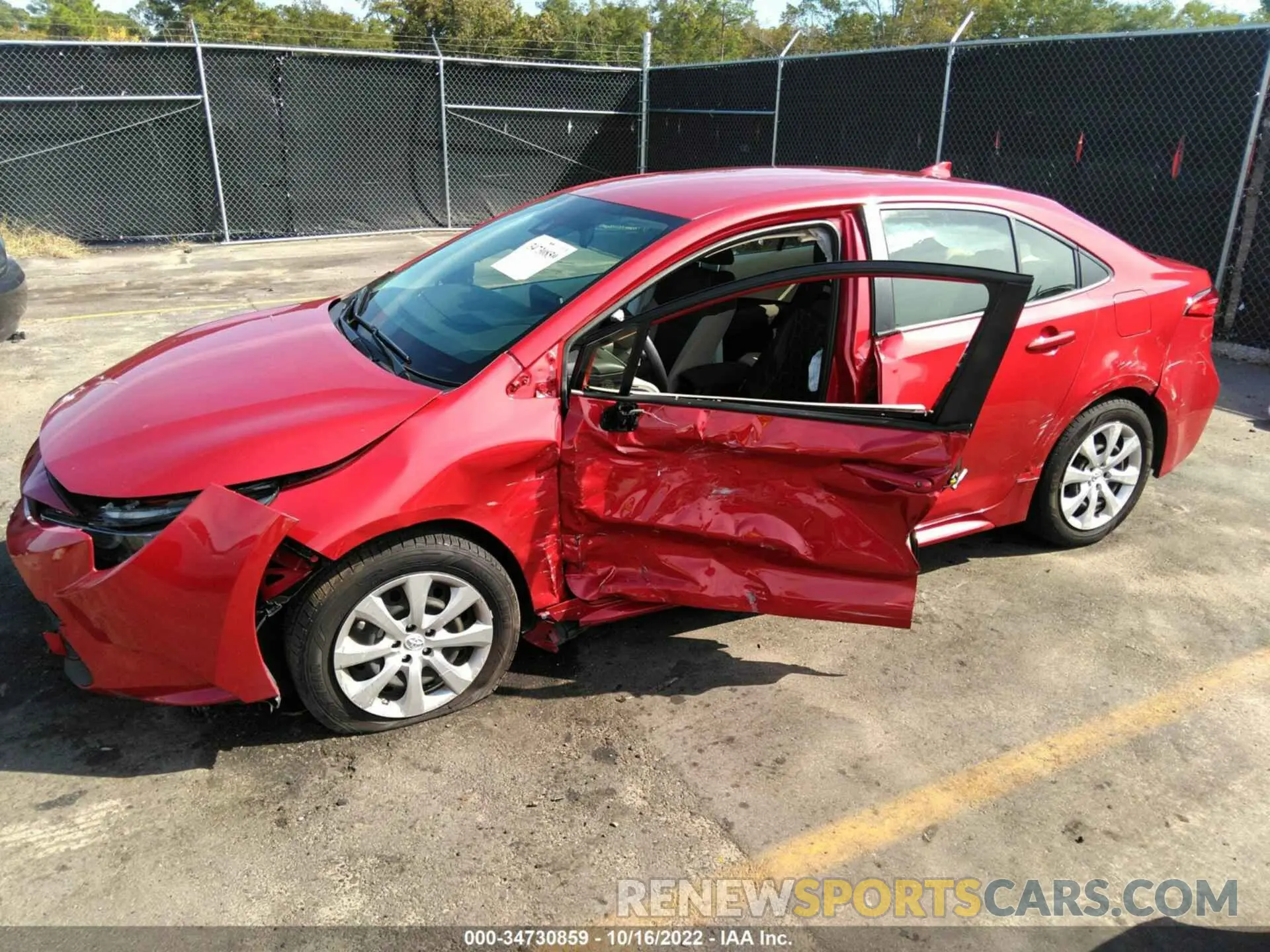 6 Photograph of a damaged car JTDEPRAE6LJ084906 TOYOTA COROLLA 2020