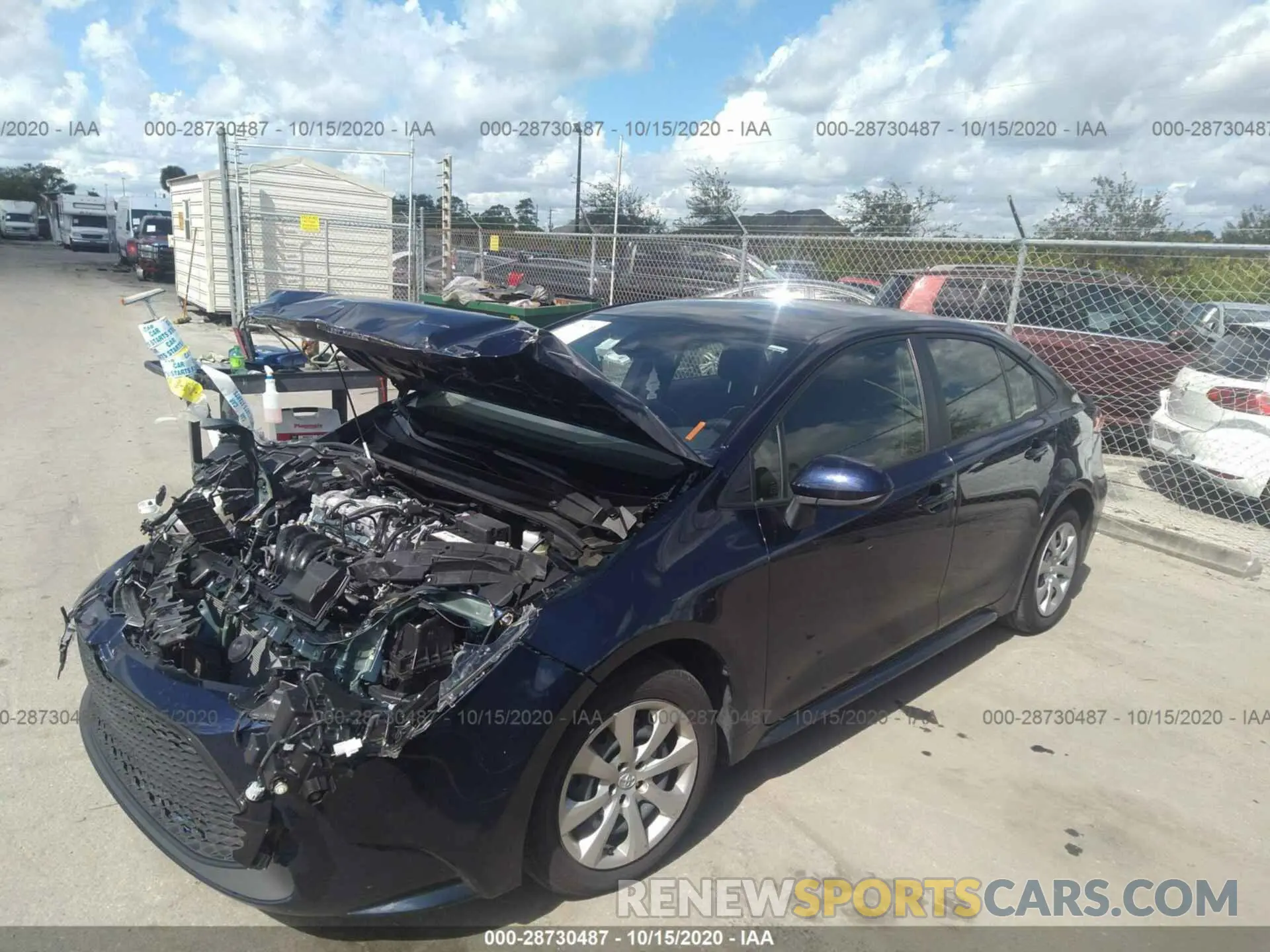 2 Photograph of a damaged car JTDEPRAE6LJ086073 TOYOTA COROLLA 2020