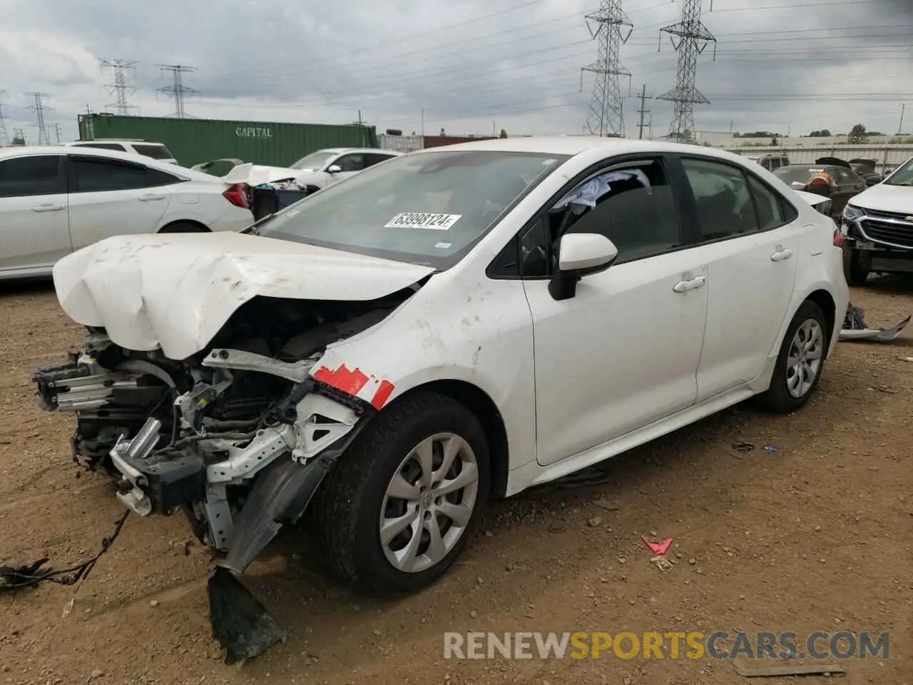 1 Photograph of a damaged car JTDEPRAE6LJ096103 TOYOTA COROLLA 2020