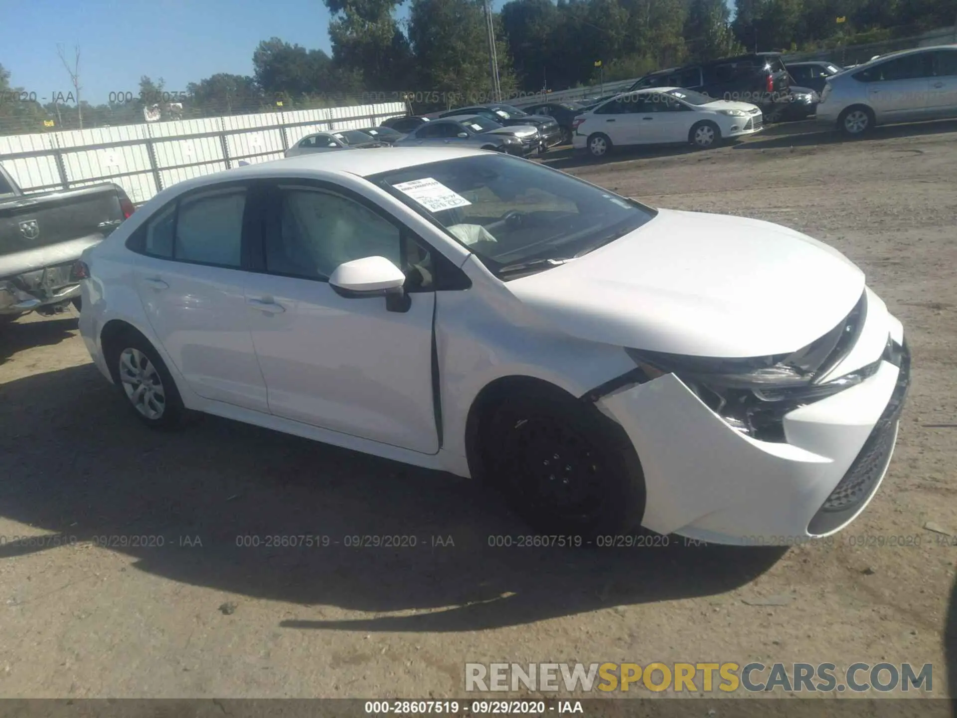 1 Photograph of a damaged car JTDEPRAE6LJ102515 TOYOTA COROLLA 2020