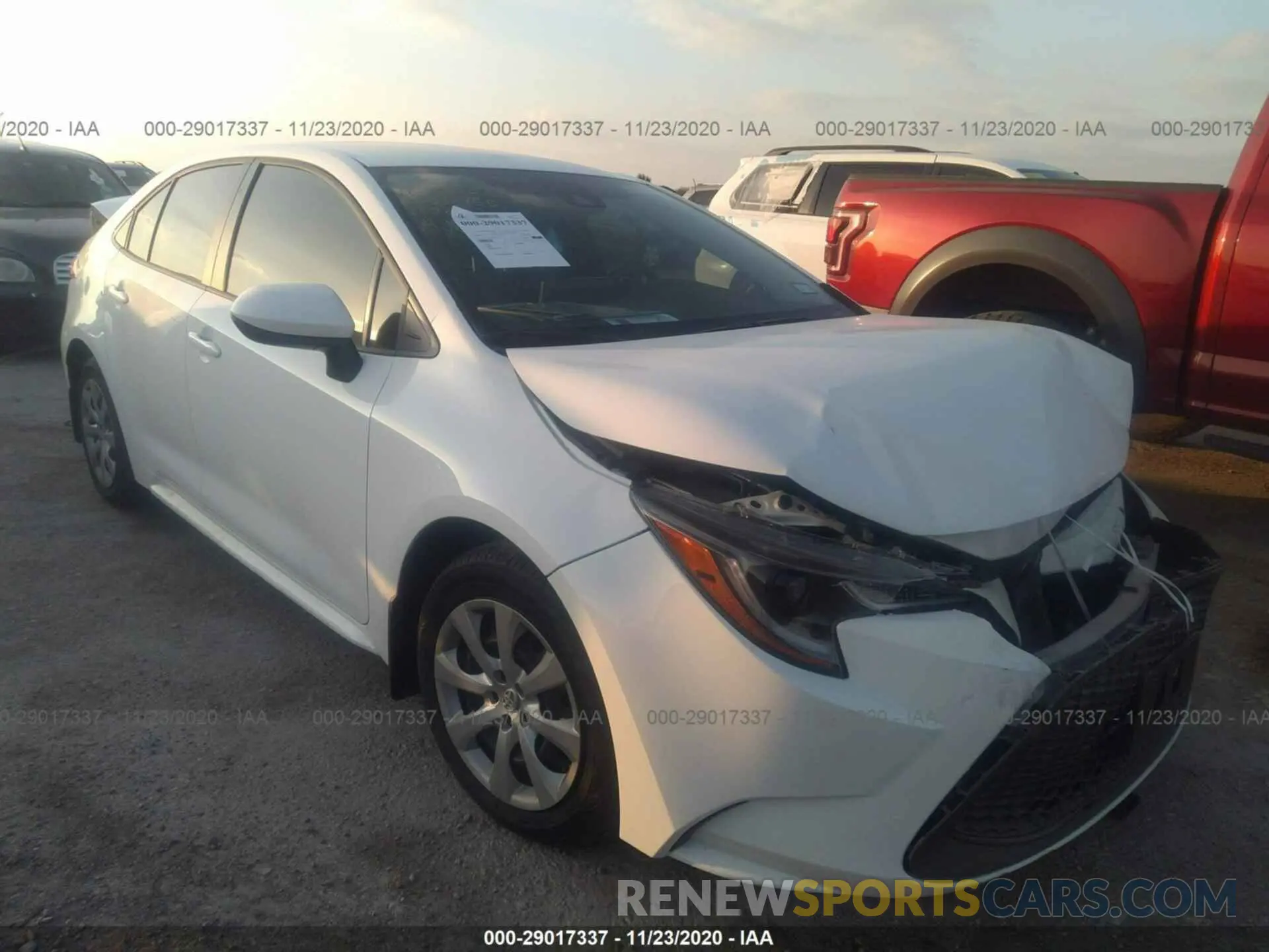 1 Photograph of a damaged car JTDEPRAE6LJ110257 TOYOTA COROLLA 2020