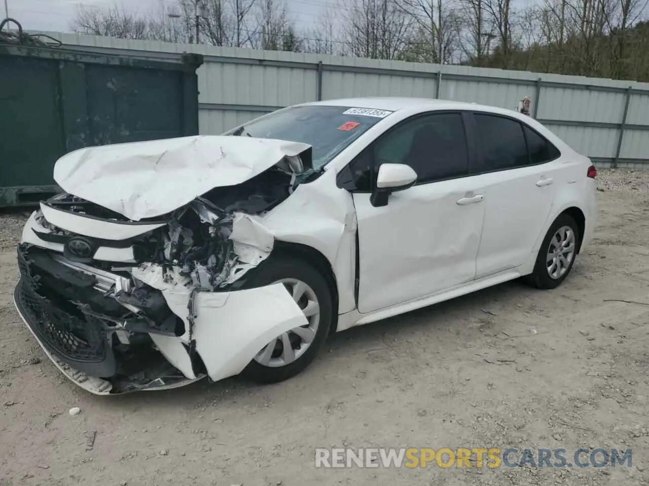 1 Photograph of a damaged car JTDEPRAE7LJ000995 TOYOTA COROLLA 2020