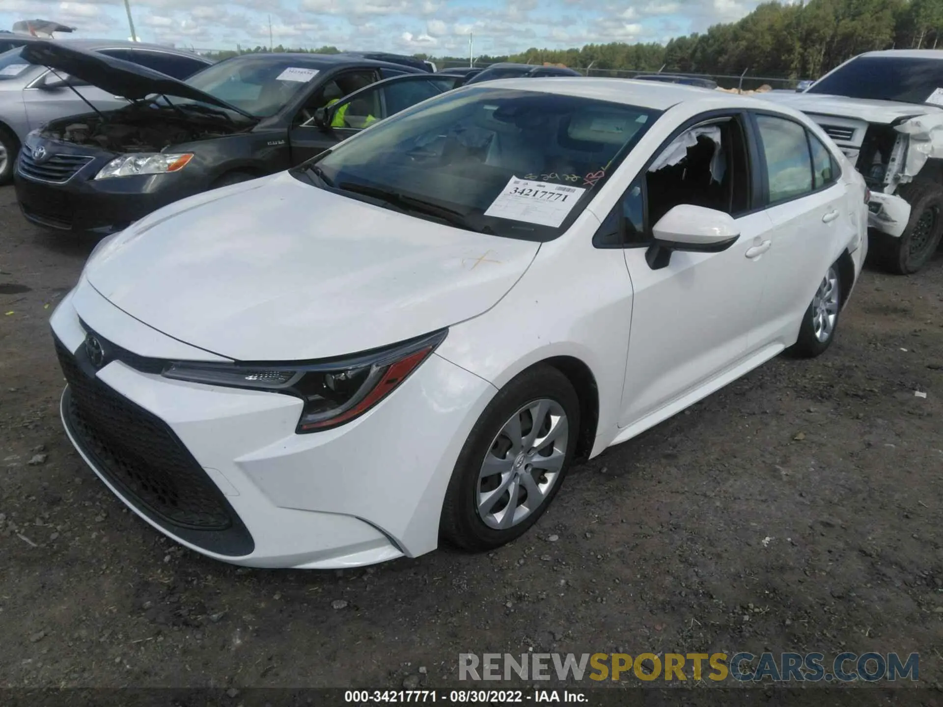 2 Фотография поврежденного автомобиля JTDEPRAE7LJ020213 TOYOTA COROLLA 2020