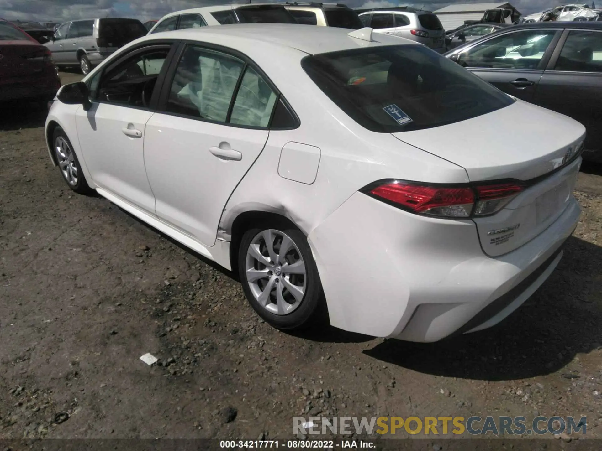 3 Фотография поврежденного автомобиля JTDEPRAE7LJ020213 TOYOTA COROLLA 2020