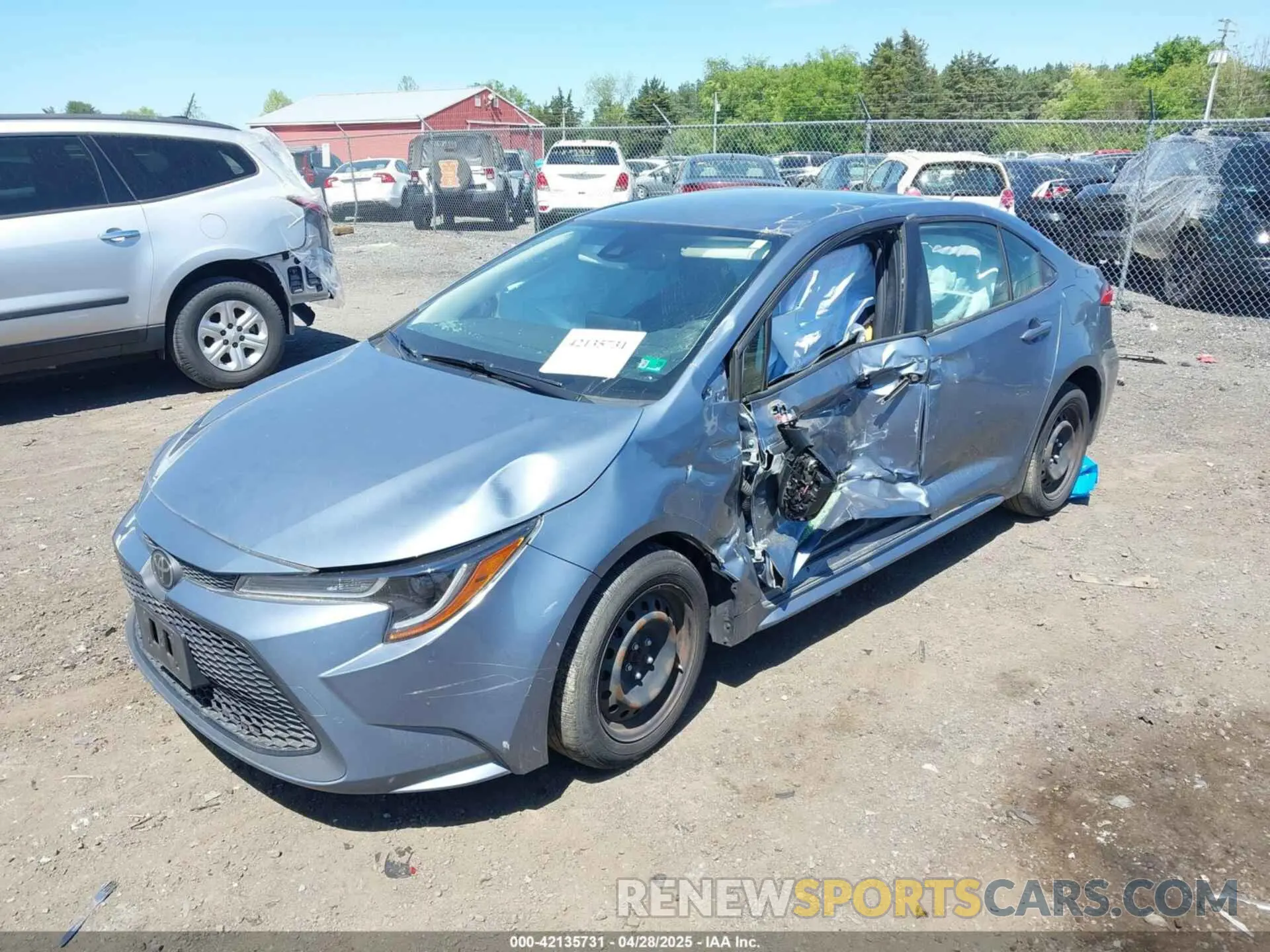 2 Photograph of a damaged car JTDEPRAE7LJ025055 TOYOTA COROLLA 2020