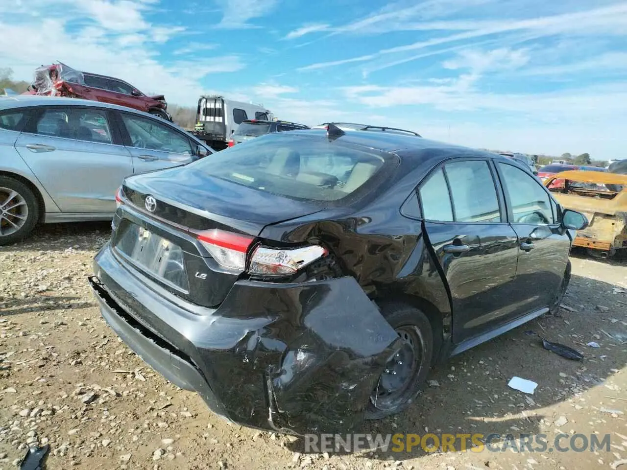 4 Photograph of a damaged car JTDEPRAE7LJ036329 TOYOTA COROLLA 2020