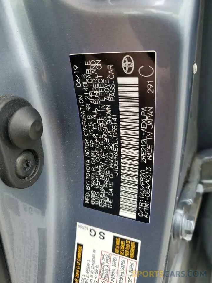 14 Фотография поврежденного автомобиля JTDEPRAE7LJ055141 TOYOTA COROLLA 2020
