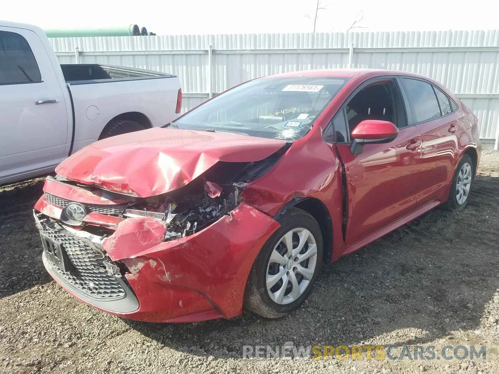 2 Photograph of a damaged car JTDEPRAE7LJ067452 TOYOTA COROLLA 2020