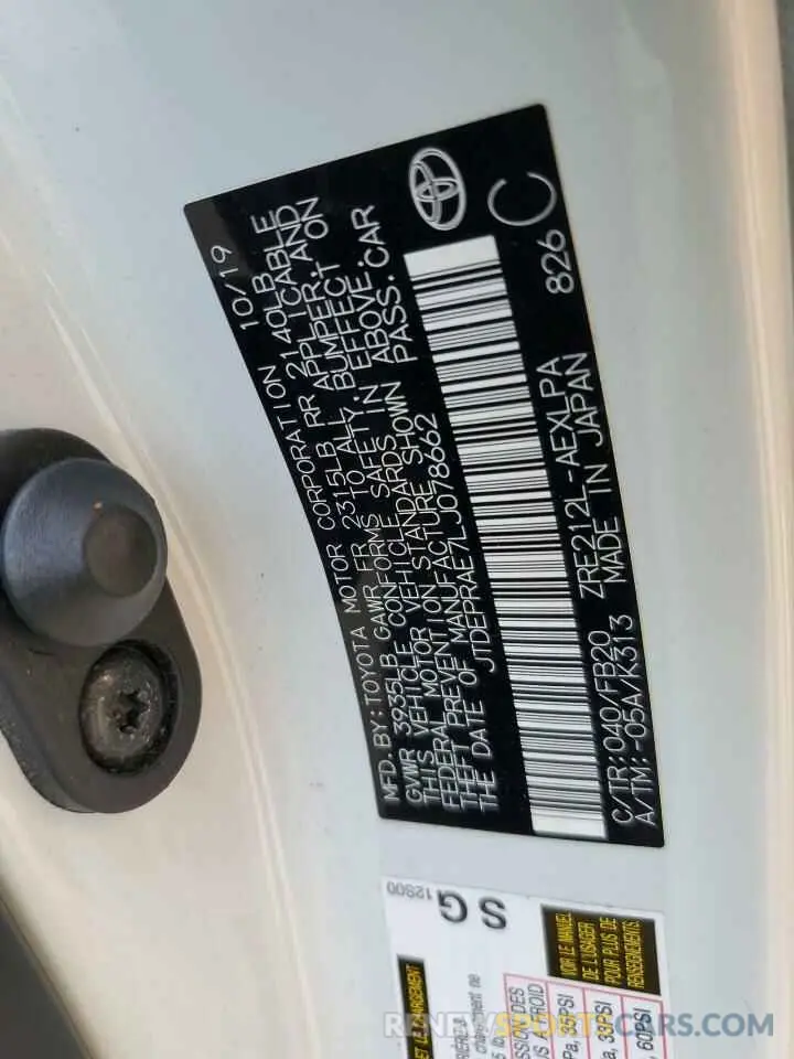 13 Фотография поврежденного автомобиля JTDEPRAE7LJ078662 TOYOTA COROLLA 2020
