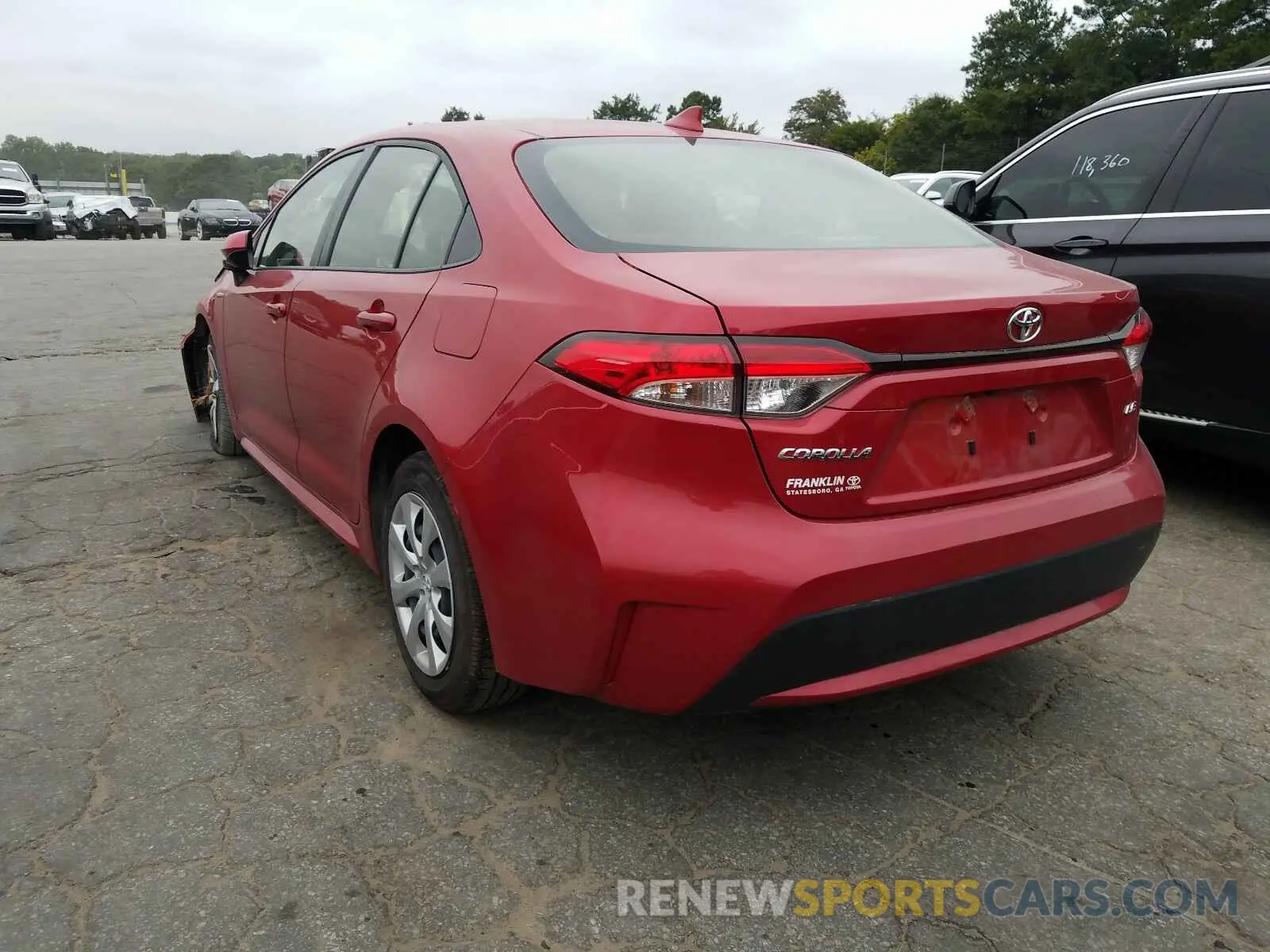 3 Photograph of a damaged car JTDEPRAE7LJ080461 TOYOTA COROLLA 2020