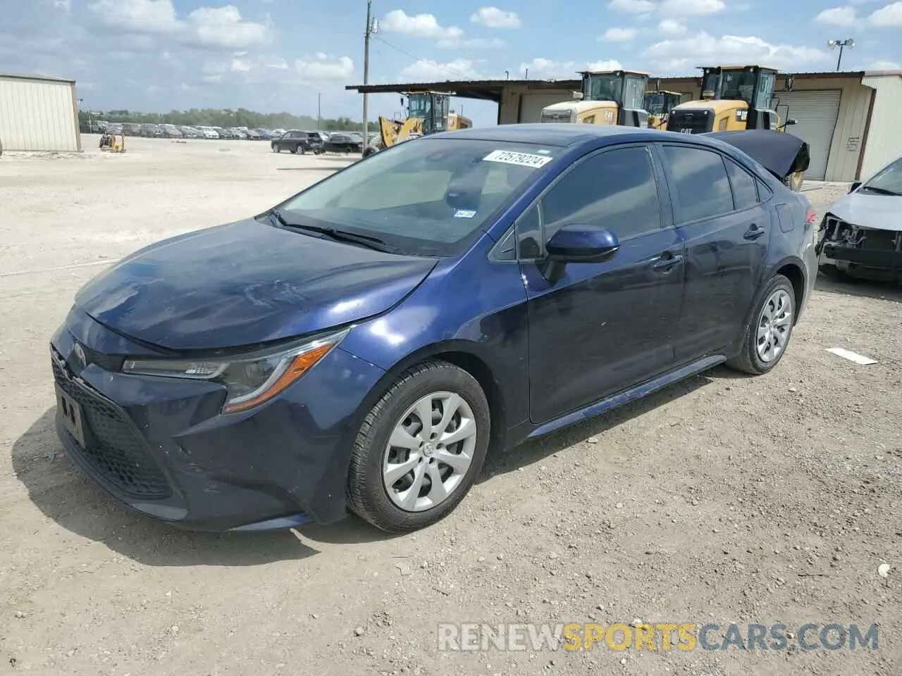 1 Photograph of a damaged car JTDEPRAE7LJ114169 TOYOTA COROLLA 2020