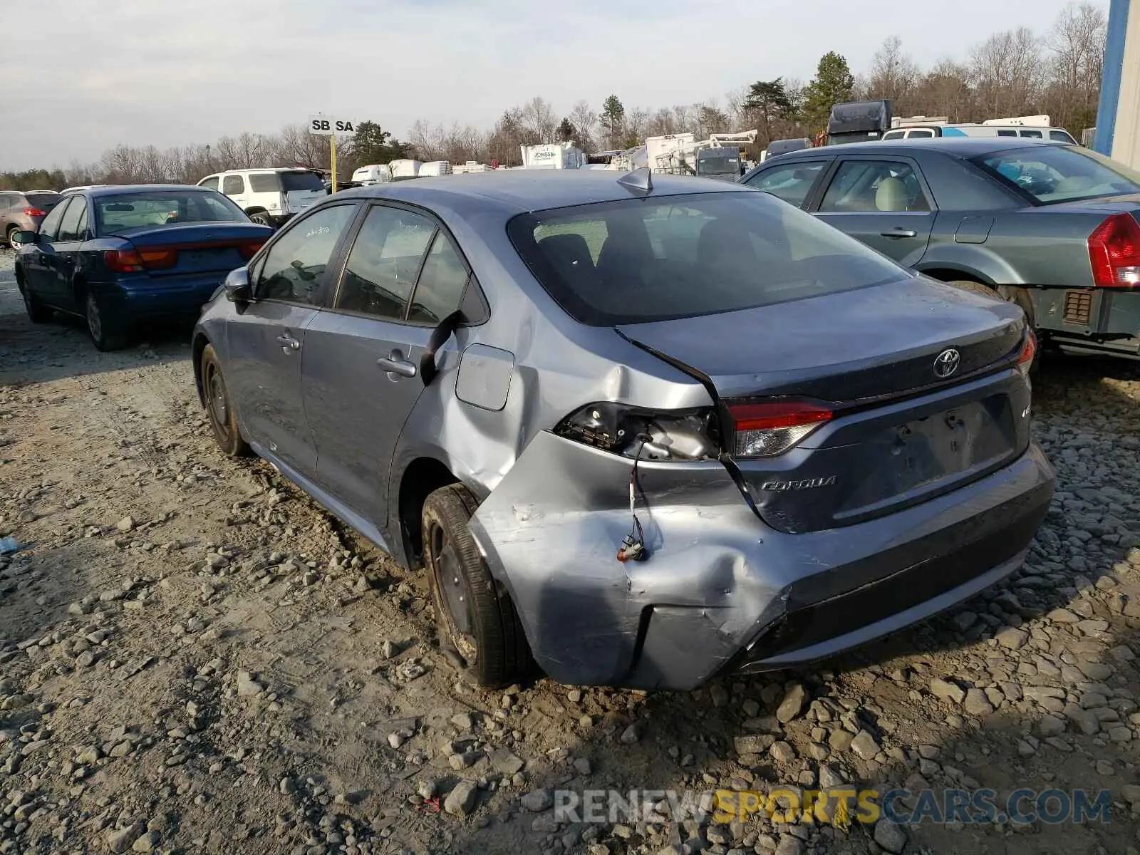 3 Photograph of a damaged car JTDEPRAE8LJ022620 TOYOTA COROLLA 2020