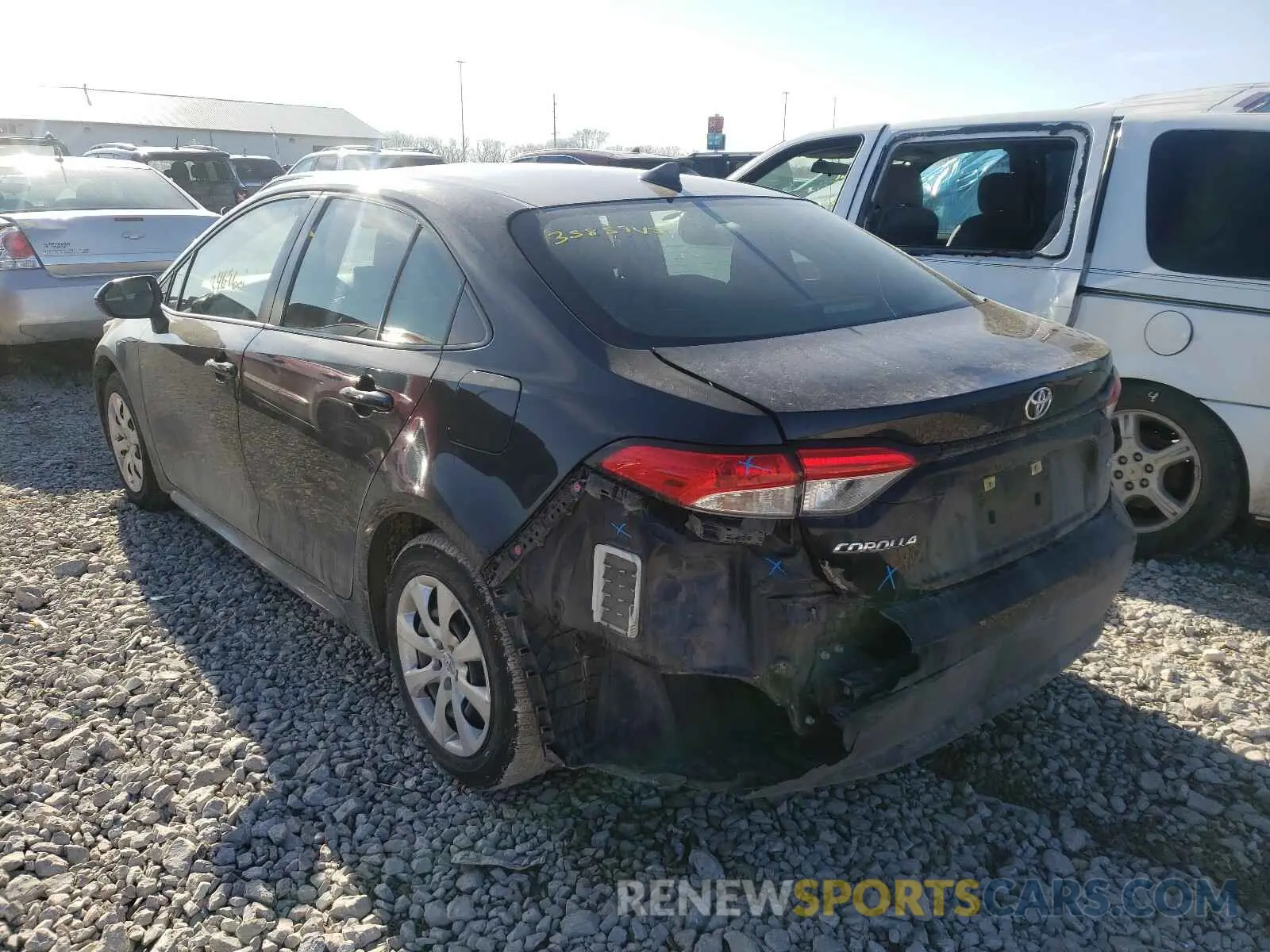 3 Photograph of a damaged car JTDEPRAE8LJ034525 TOYOTA COROLLA 2020