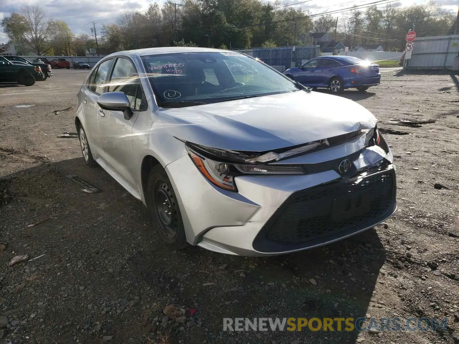 1 Photograph of a damaged car JTDEPRAE8LJ036100 TOYOTA COROLLA 2020