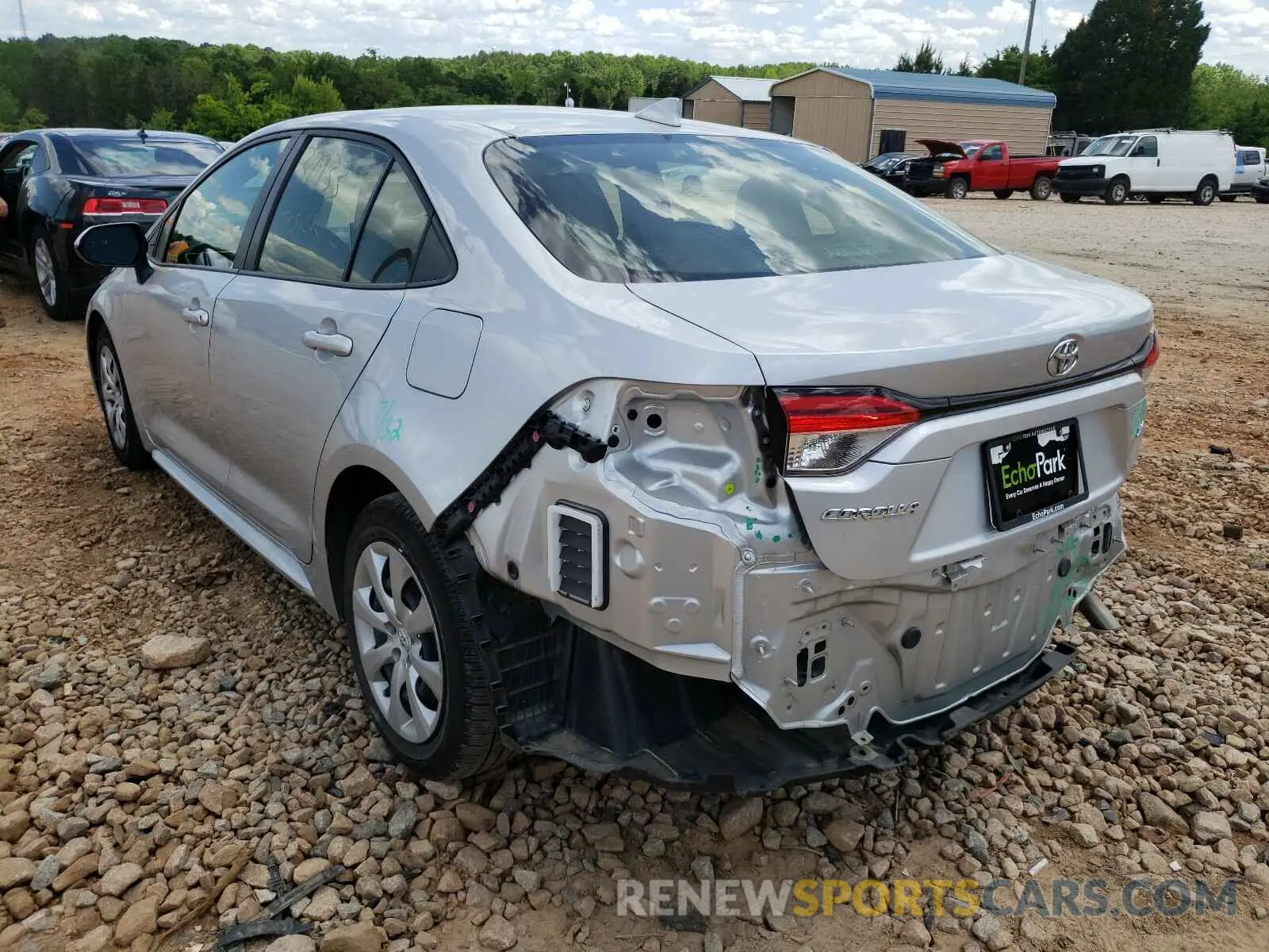 3 Photograph of a damaged car JTDEPRAE8LJ038266 TOYOTA COROLLA 2020