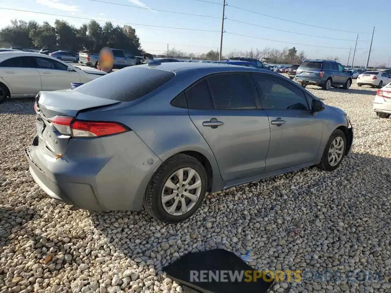 3 Photograph of a damaged car JTDEPRAE8LJ039059 TOYOTA COROLLA 2020