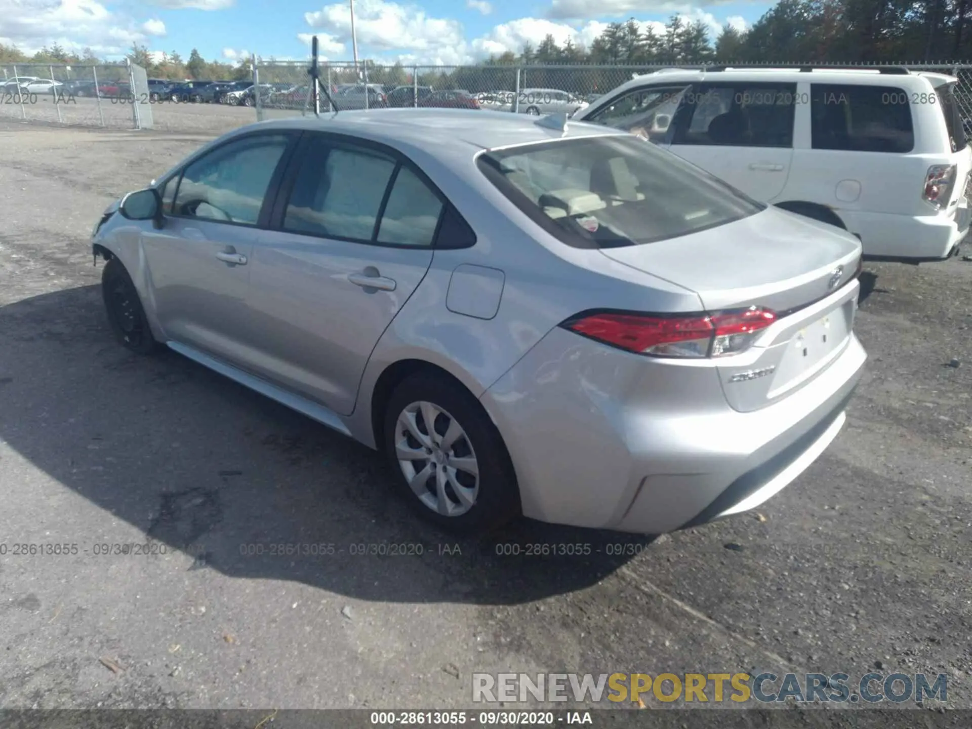 3 Photograph of a damaged car JTDEPRAE8LJ043368 TOYOTA COROLLA 2020