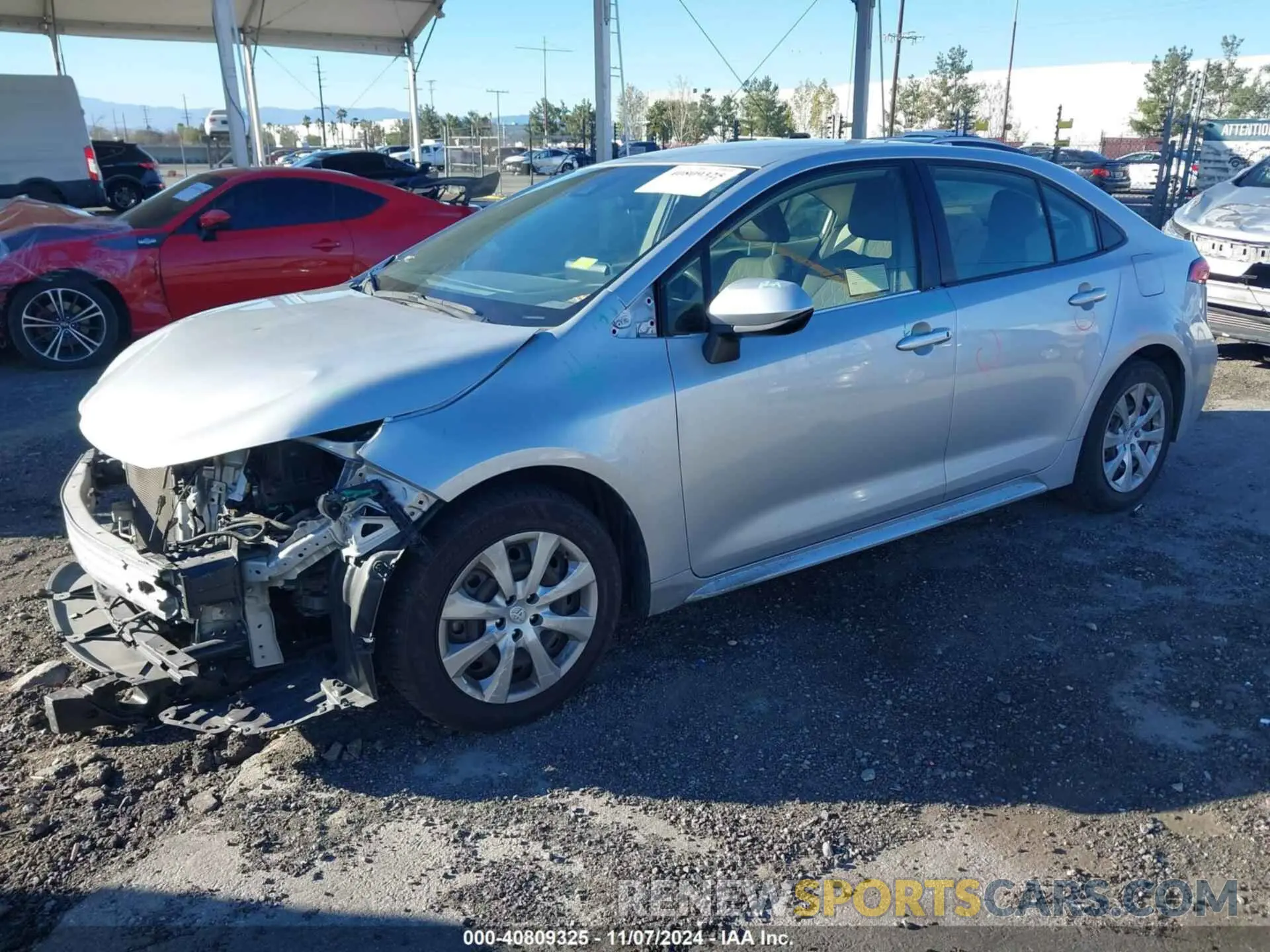 2 Фотография поврежденного автомобиля JTDEPRAE8LJ059196 TOYOTA COROLLA 2020