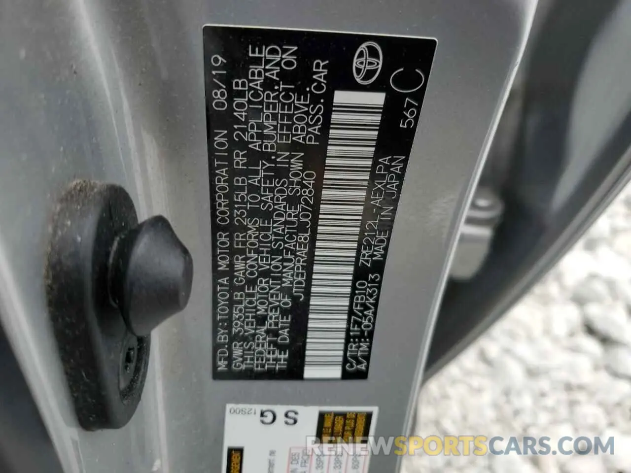 14 Фотография поврежденного автомобиля JTDEPRAE8LJ072840 TOYOTA COROLLA 2020