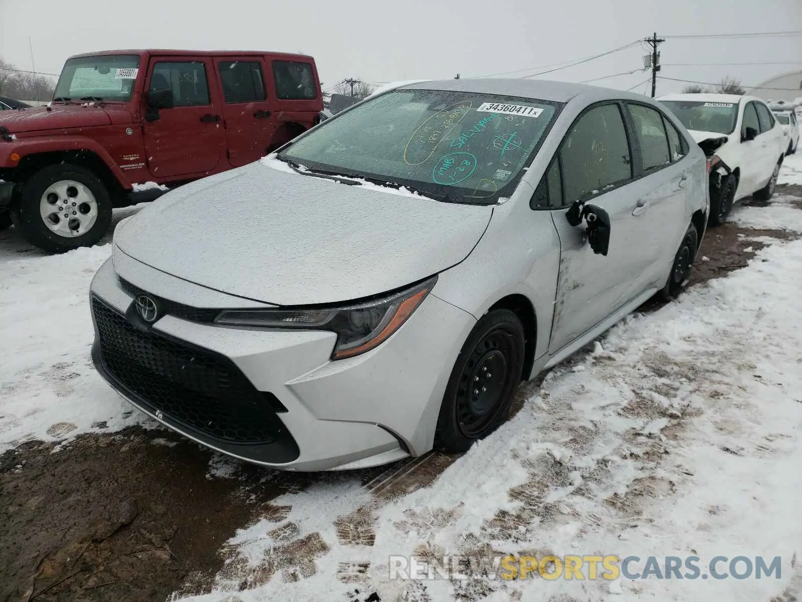 2 Photograph of a damaged car JTDEPRAE8LJ087029 TOYOTA COROLLA 2020