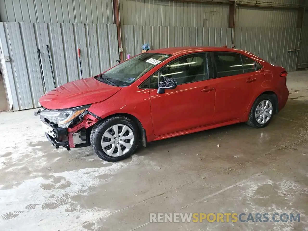 1 Photograph of a damaged car JTDEPRAE8LJ088004 TOYOTA COROLLA 2020
