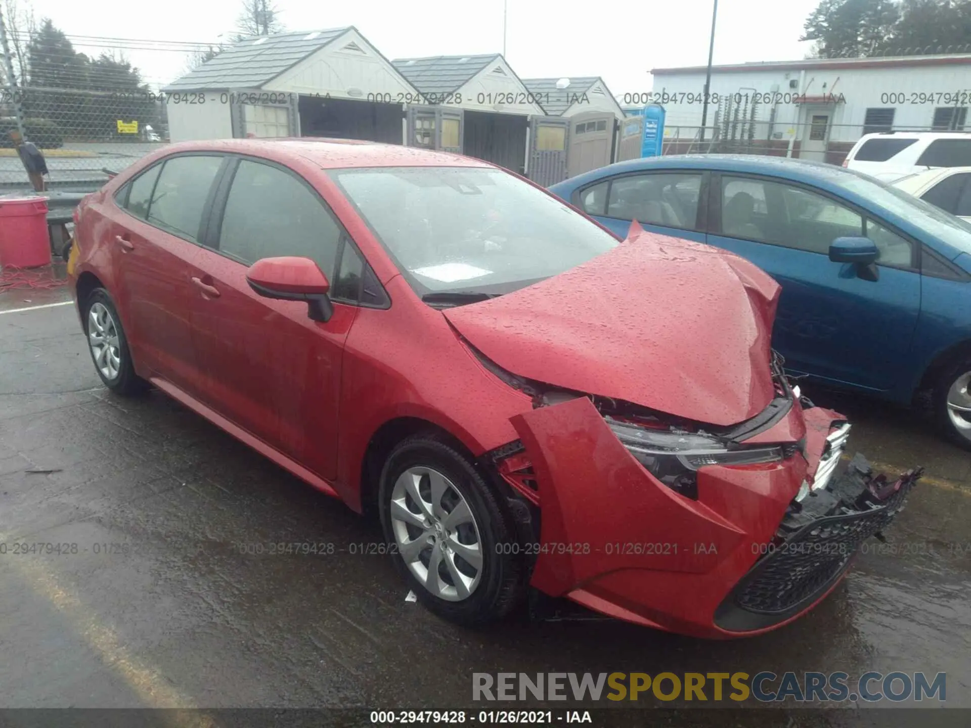 1 Photograph of a damaged car JTDEPRAE8LJ100619 TOYOTA COROLLA 2020