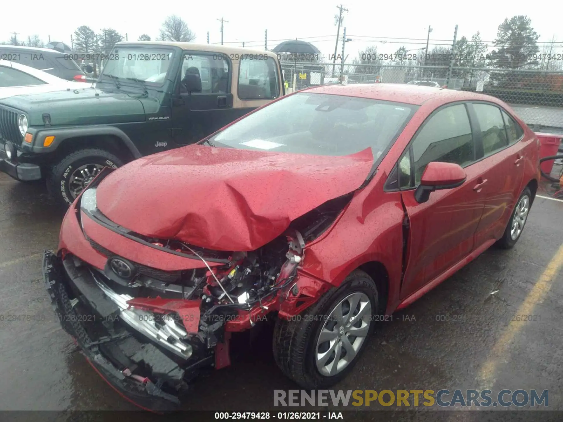 2 Photograph of a damaged car JTDEPRAE8LJ100619 TOYOTA COROLLA 2020