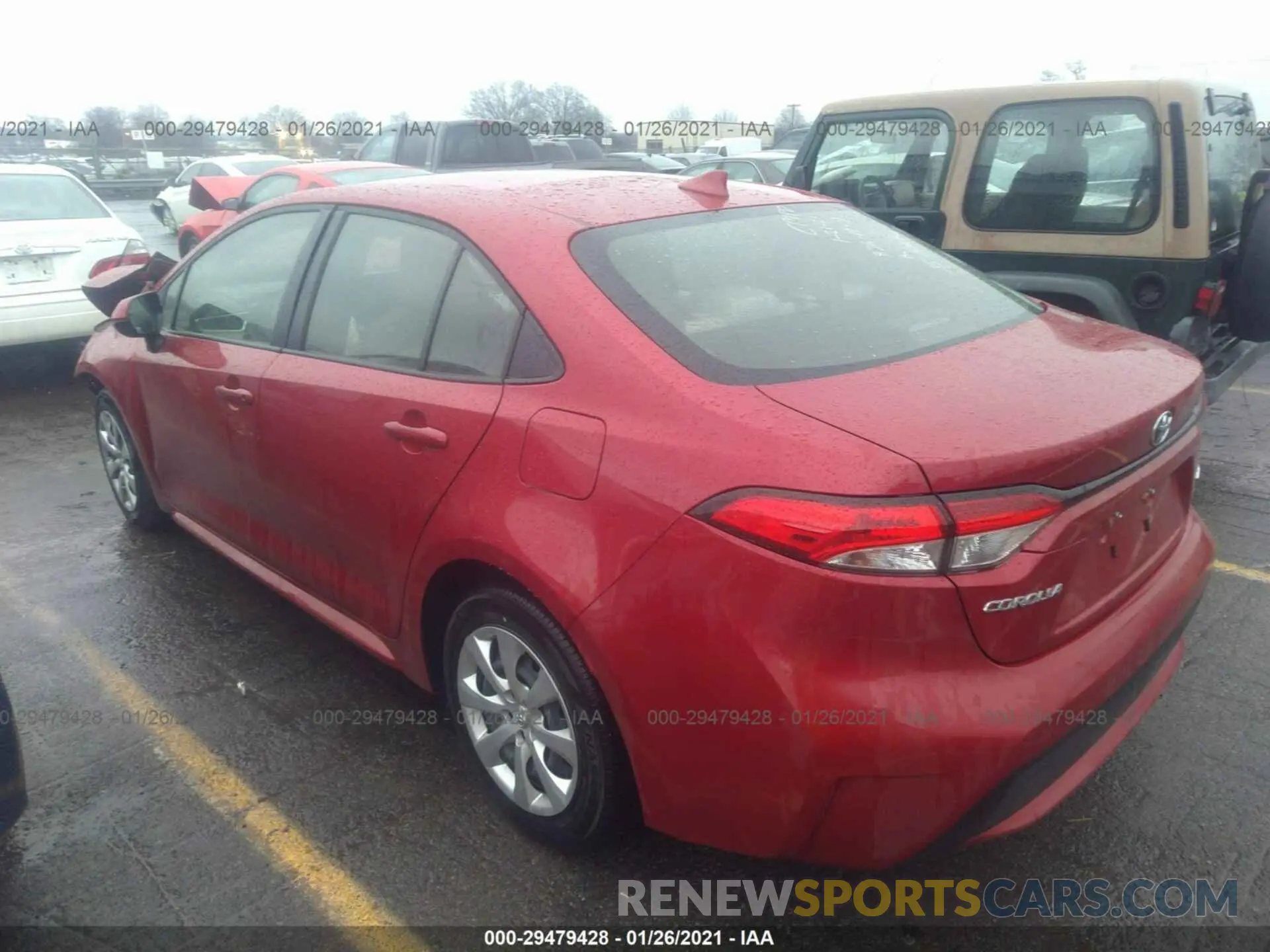3 Photograph of a damaged car JTDEPRAE8LJ100619 TOYOTA COROLLA 2020