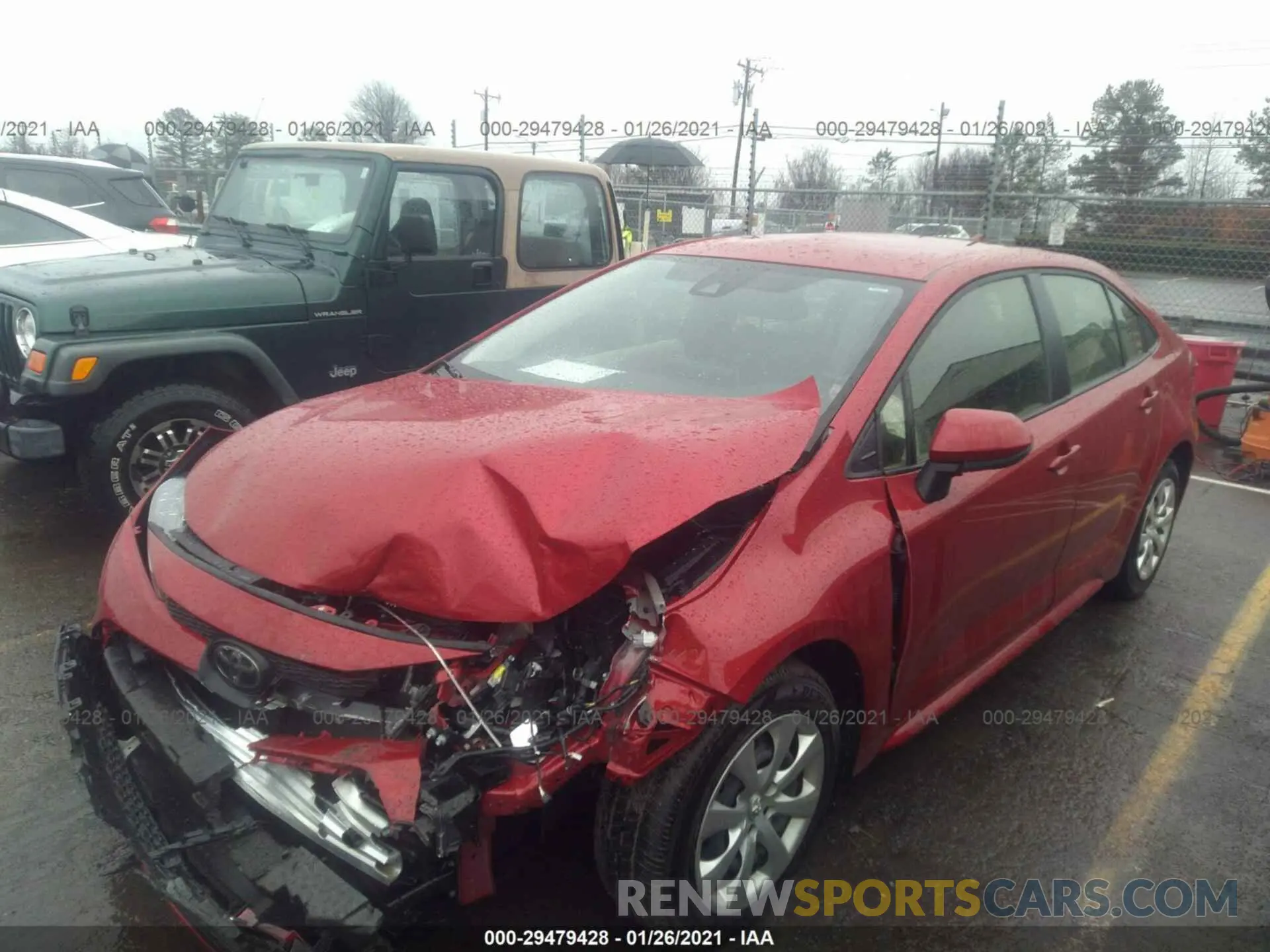 6 Photograph of a damaged car JTDEPRAE8LJ100619 TOYOTA COROLLA 2020