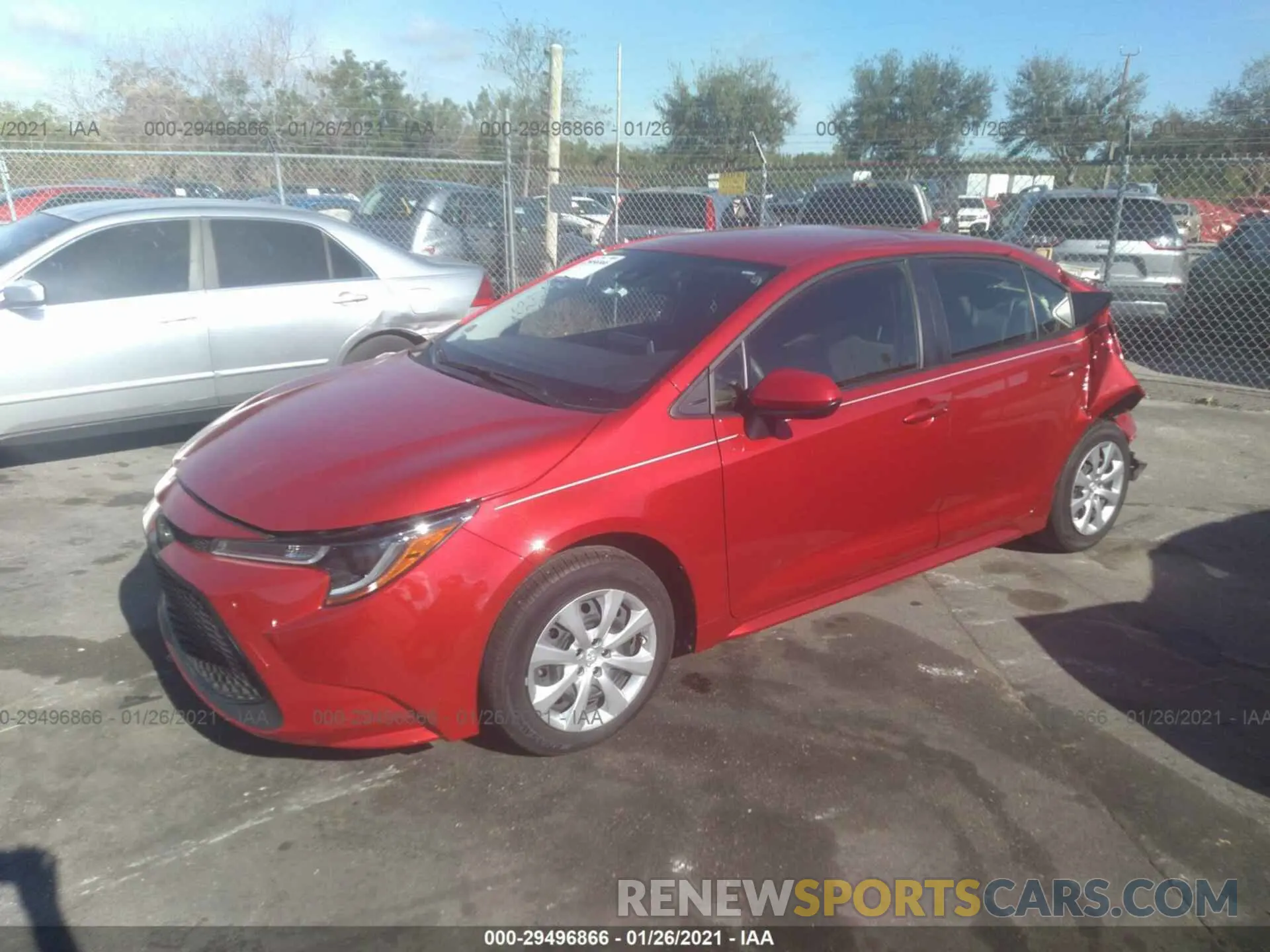2 Photograph of a damaged car JTDEPRAE8LJ101897 TOYOTA COROLLA 2020