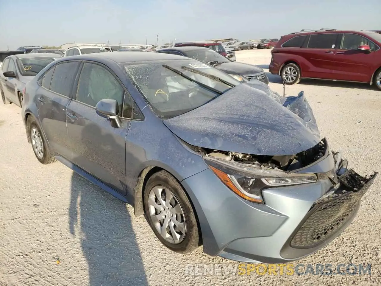1 Photograph of a damaged car JTDEPRAE8LJ106372 TOYOTA COROLLA 2020