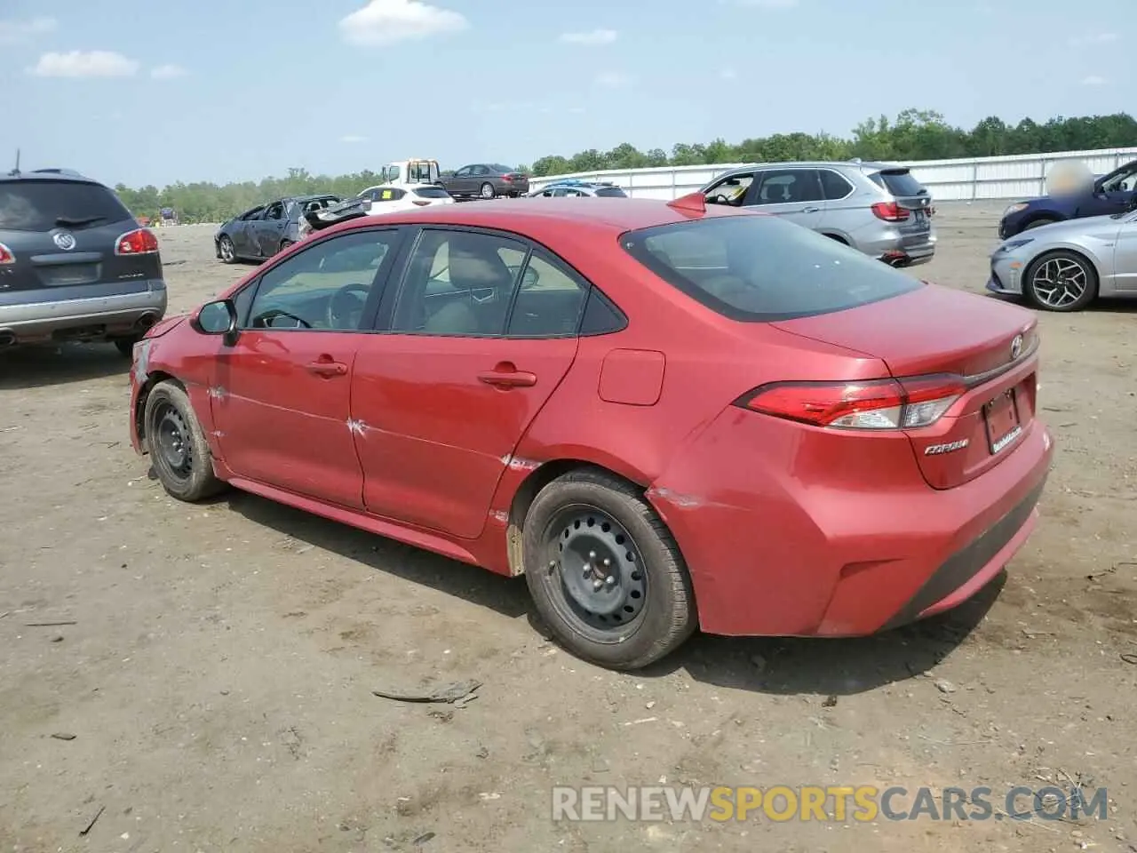 2 Photograph of a damaged car JTDEPRAE8LJ113502 TOYOTA COROLLA 2020