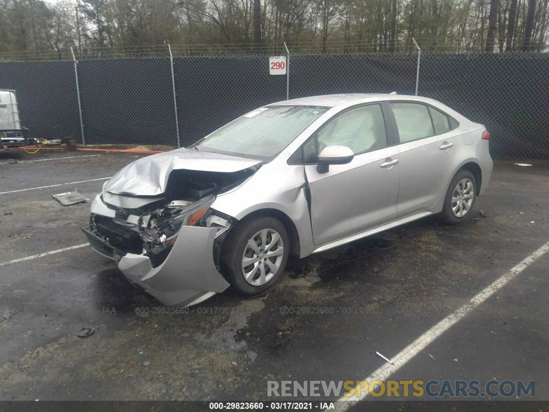 2 Photograph of a damaged car JTDEPRAE9LJ013120 TOYOTA COROLLA 2020