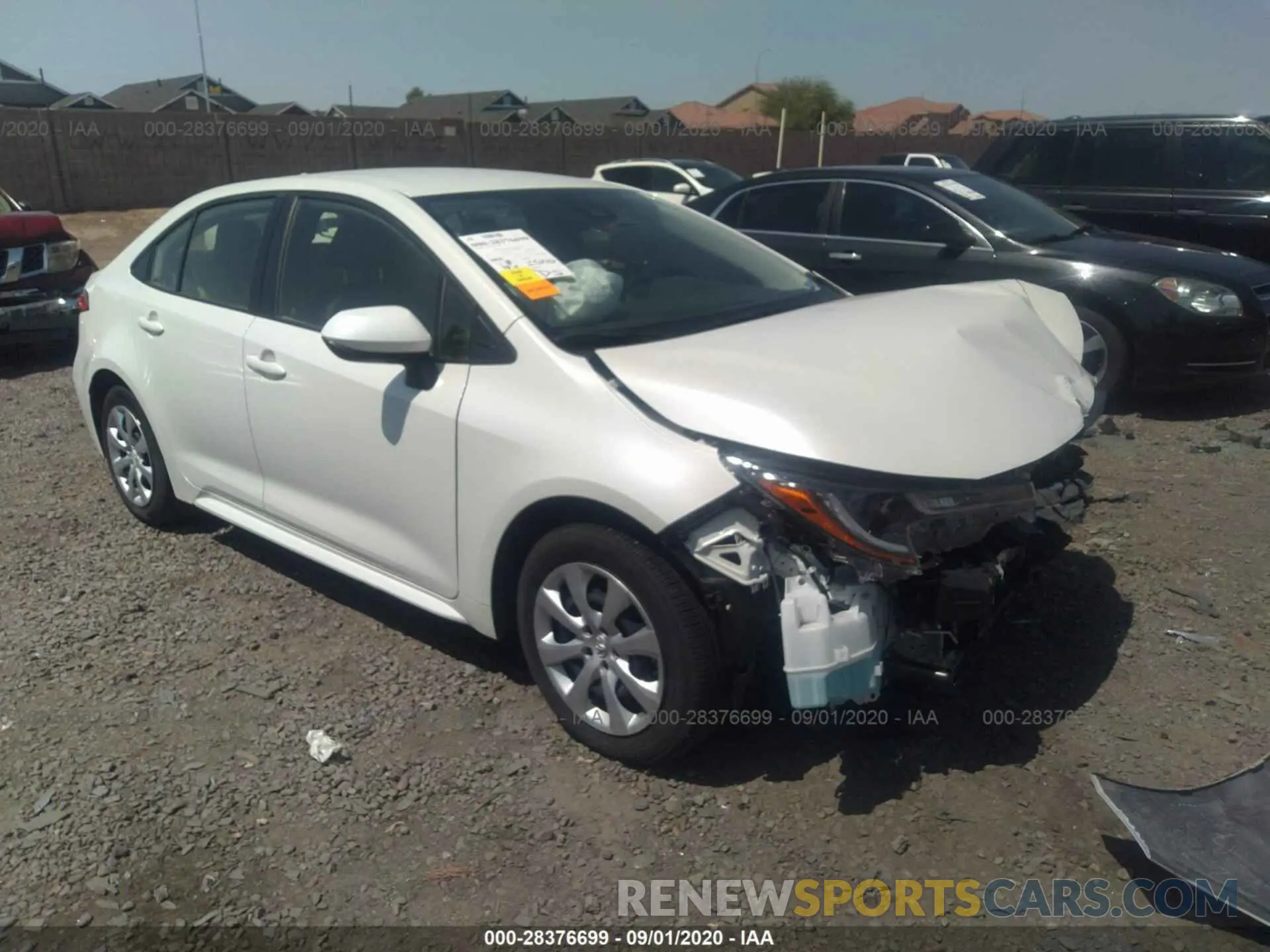 1 Photograph of a damaged car JTDEPRAE9LJ015448 TOYOTA COROLLA 2020